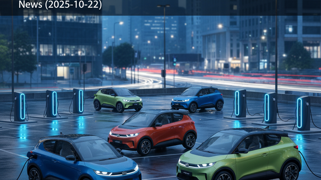 Editorial, photo-realistic HERO for an automotive daily news article titled "BYD Atto 1 Launches as Ultra-Compact Urban EV – Daily Car News (2025-10-2