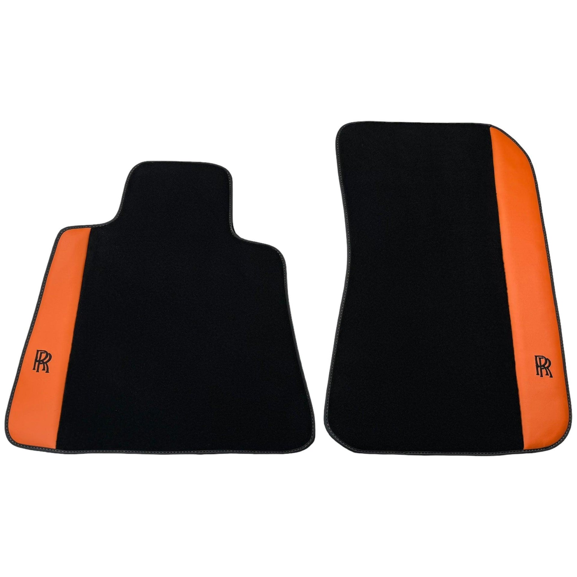 Floor Mats for Rolls Royce Spectre (2023-2024) with Orange Leather - AutoWin