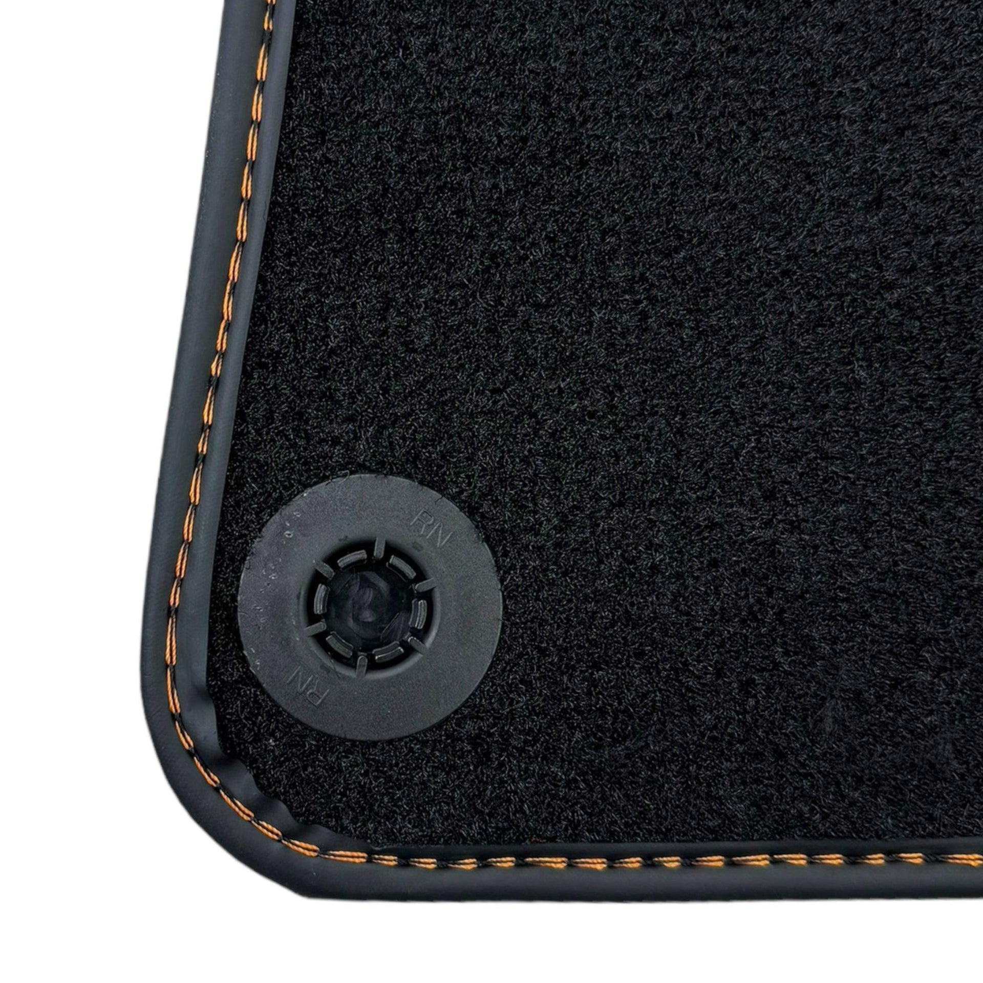 Floor Mats for Rolls Royce Wraith (2013–2023) with Orange Leather - AutoWin