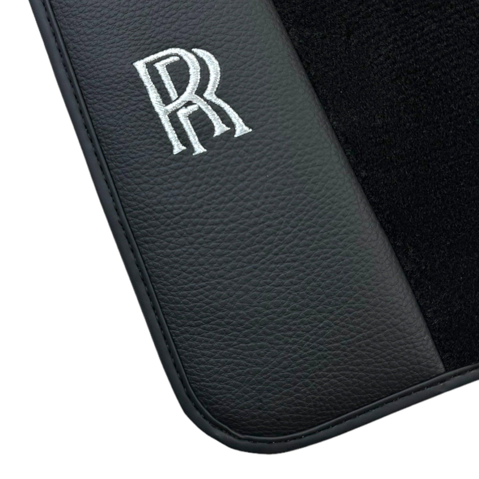 Black Floor Mats for Rolls Royce Spectre (2023-2024) with Black Leather - AutoWin