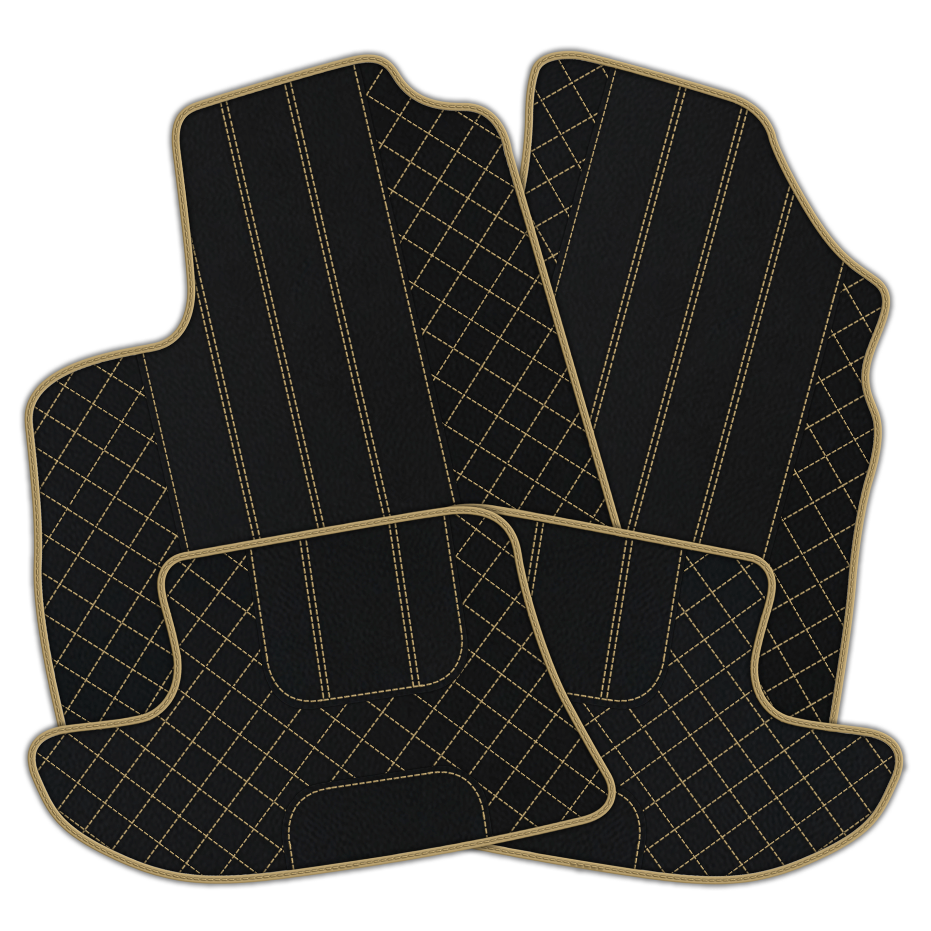 Alfombrillas de cuero personalizables con patrón hexagonal Raptor para Bentley Continental GT (2003–2011) - AutoWin