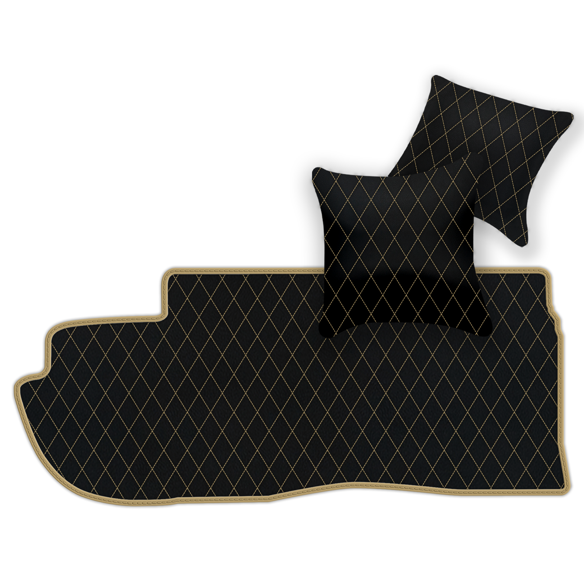 Custom Black Leather Floor Mats for Ferrari 599 Coupe (2006-2012)