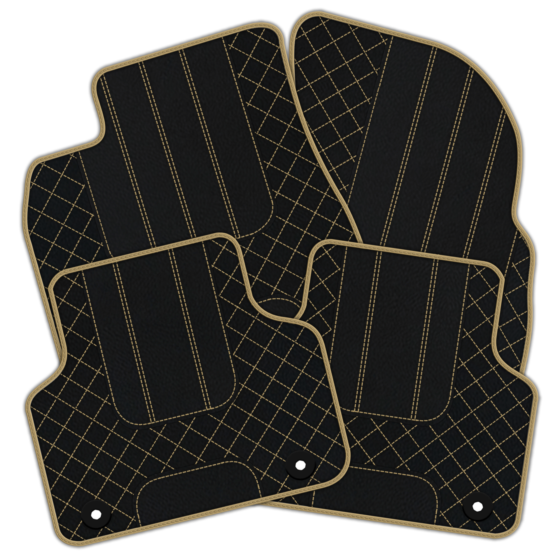 Customizable Leather Floor Mats with Raptor Hex Pattern for Rolls Royce Shadow (1965-1977) - AutoWin