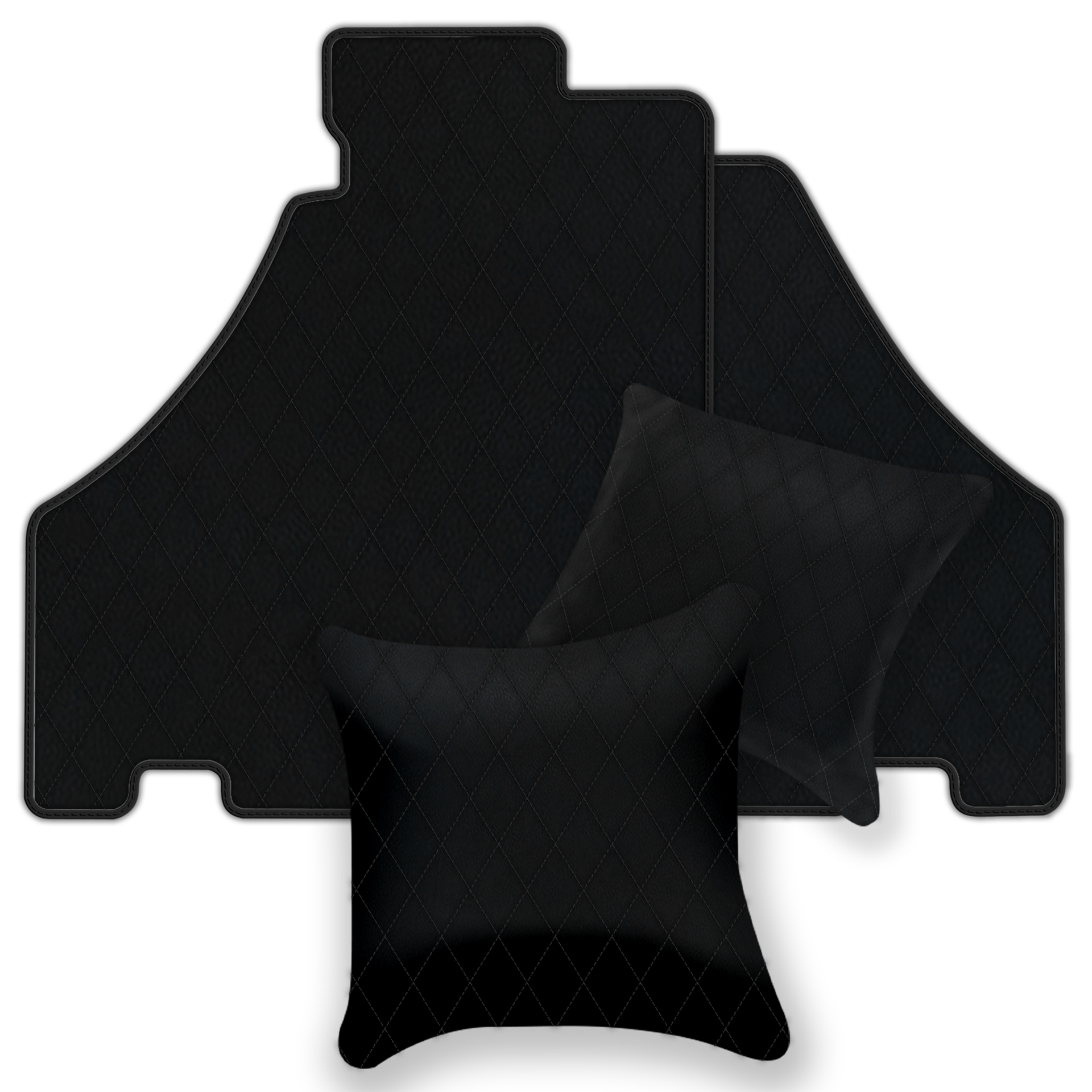 Black Floor Mats For Ferrari 360 Modena 1999-2005 With Red Alcantara Leather - AutoWin