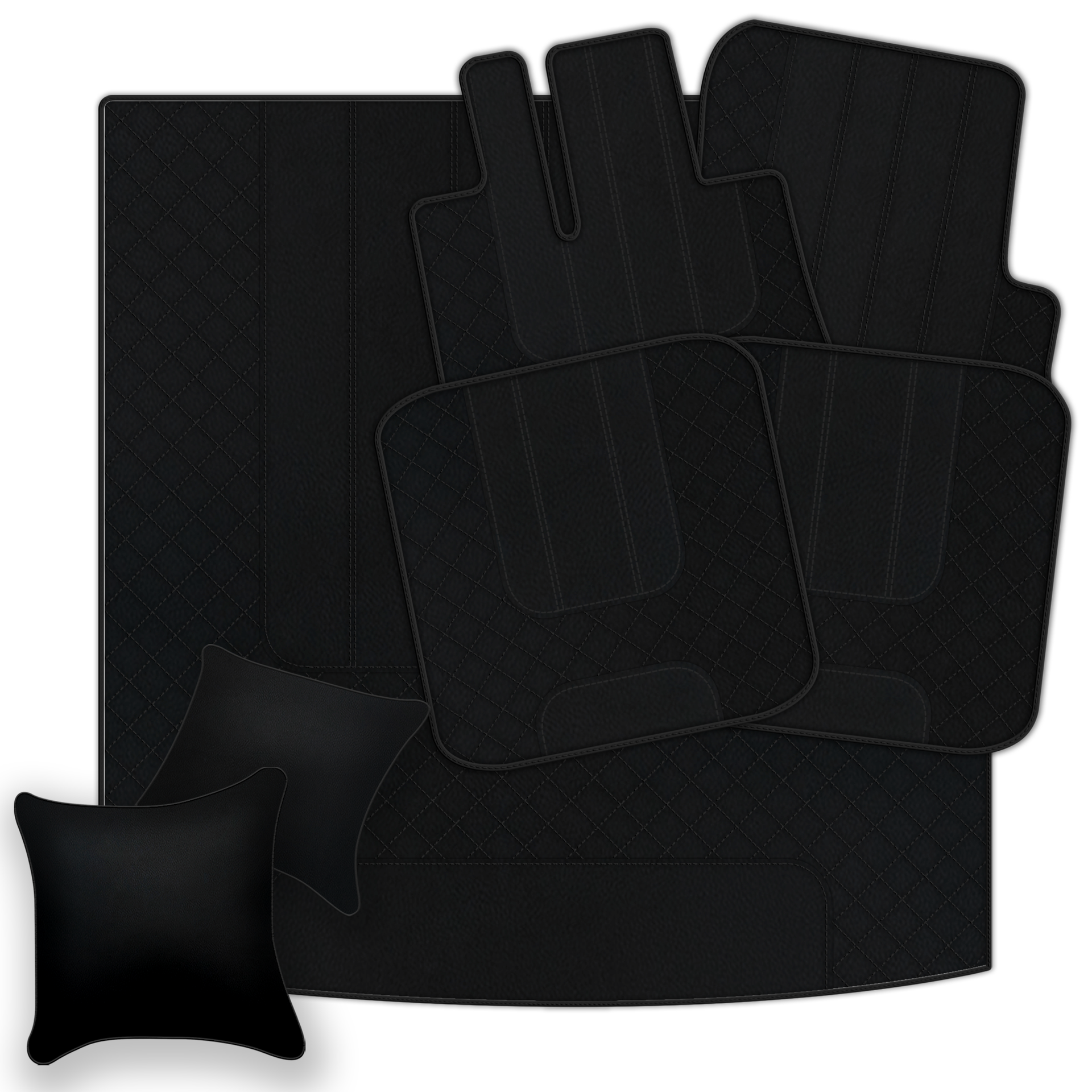 Customizable Leather Floor Mats with Divario Pattern for Bentley Green Label (1998-2009) - AutoWin