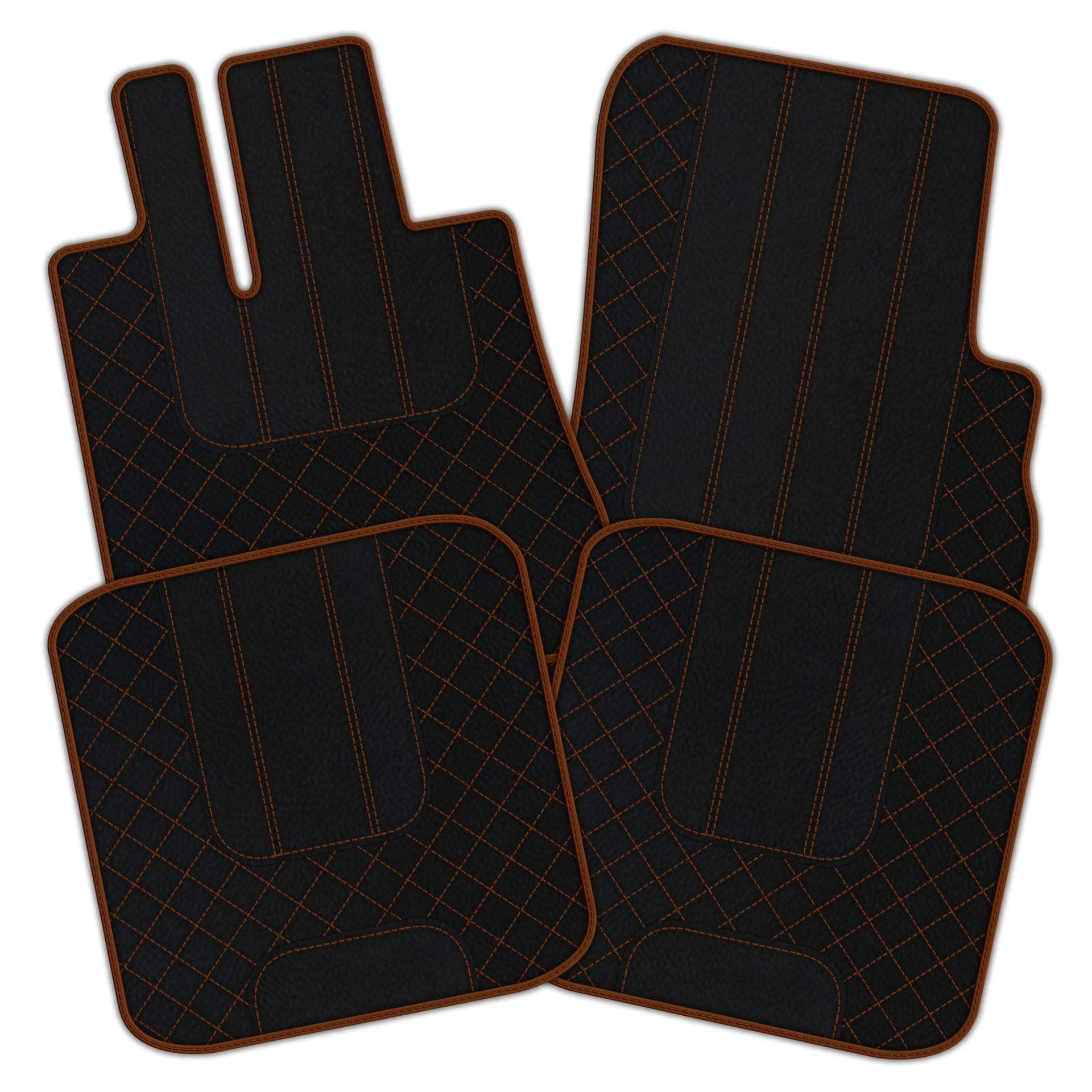 Customizable Leather Floor Mats with Divario Pattern for Bentley Green Label (1998-2009) - AutoWin