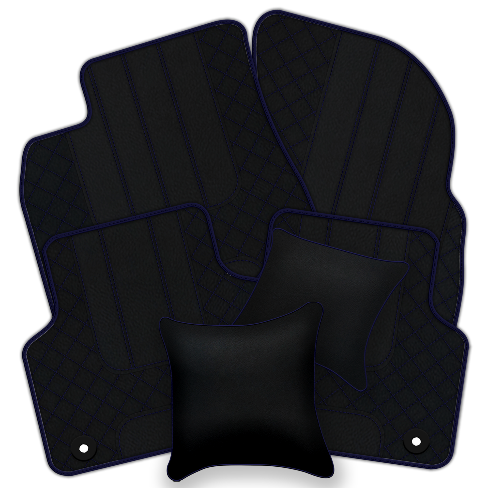 Customizable Leather Floor Mats with Raptor Hex Pattern for Rolls Royce Shadow (1965-1977) - AutoWin
