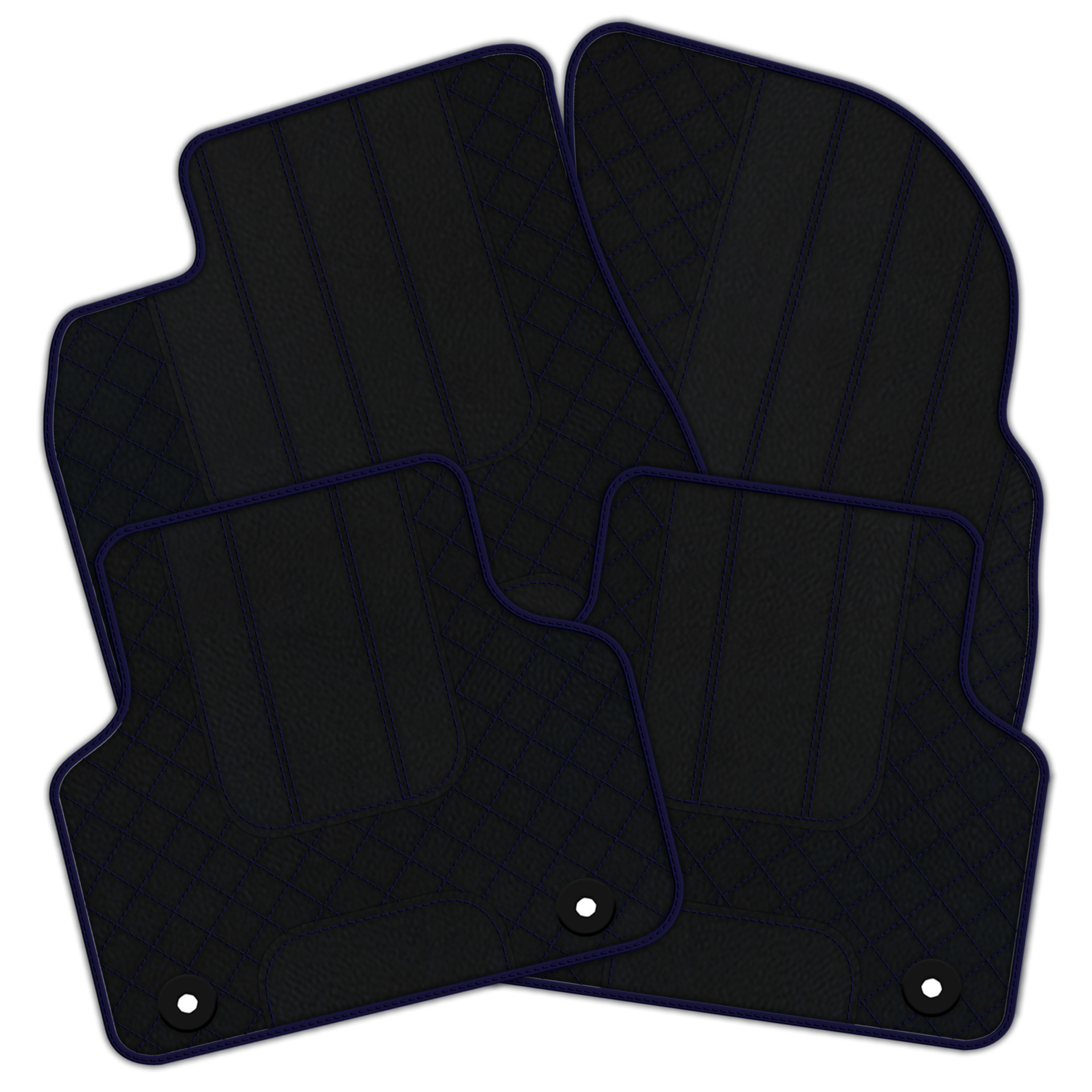 Customizable Leather Floor Mats with Raptor Hex Pattern for Rolls Royce Shadow (1965-1977) - AutoWin