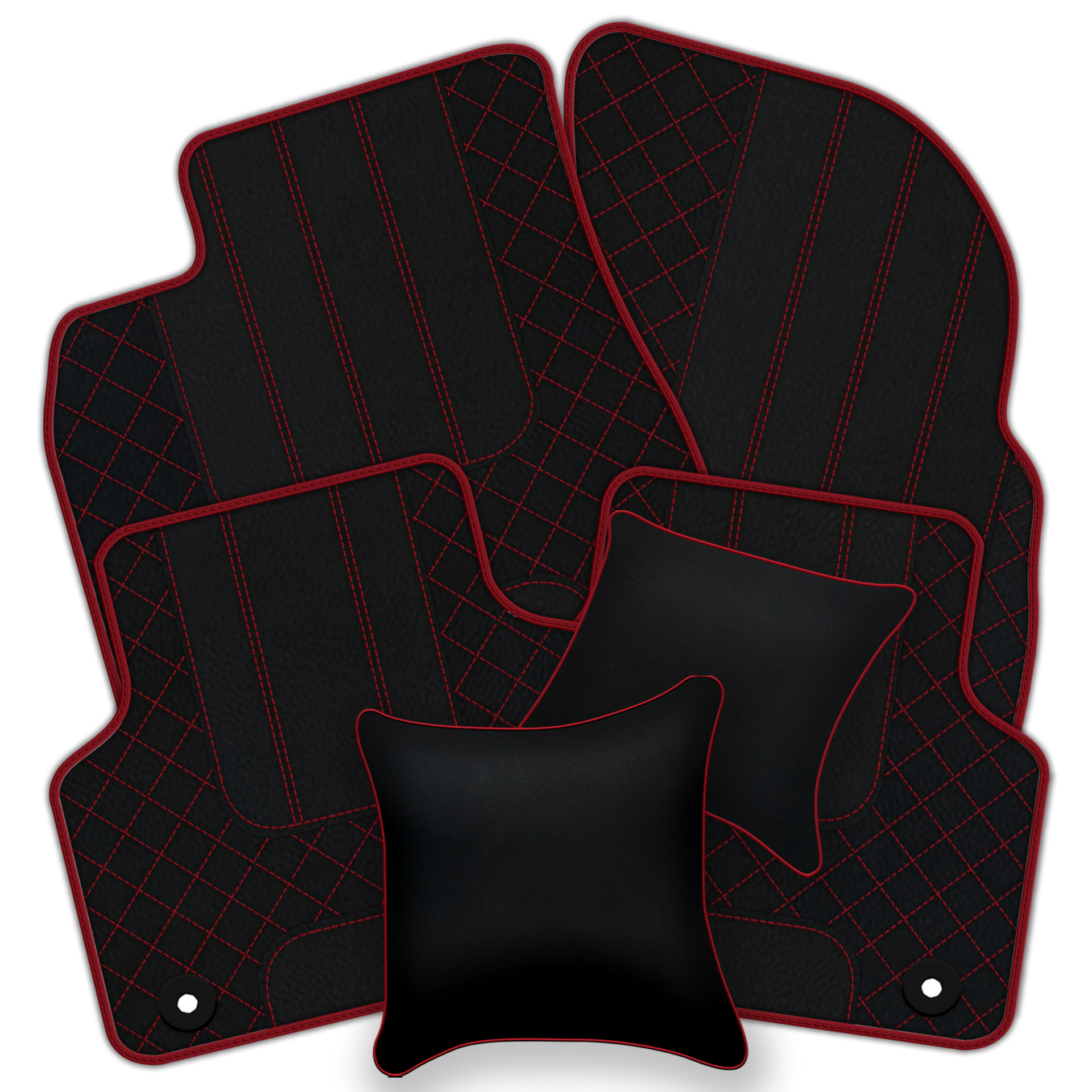 Customizable Leather Floor Mats with Raptor Hex Pattern for Rolls Royce Shadow (1965-1977) - AutoWin