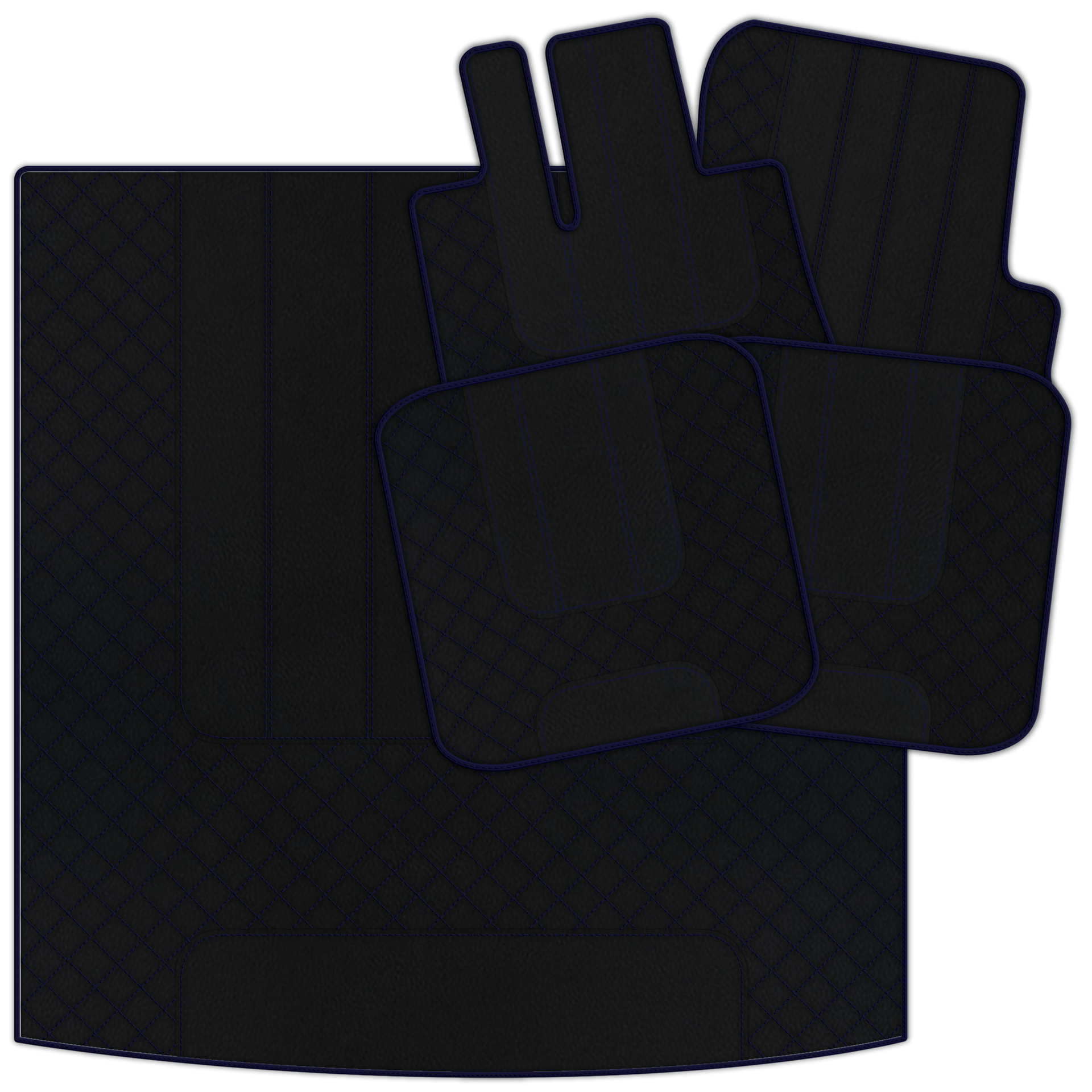 Customizable Leather Floor Mats with Divario Pattern for Bentley Green Label (1998-2009) - AutoWin