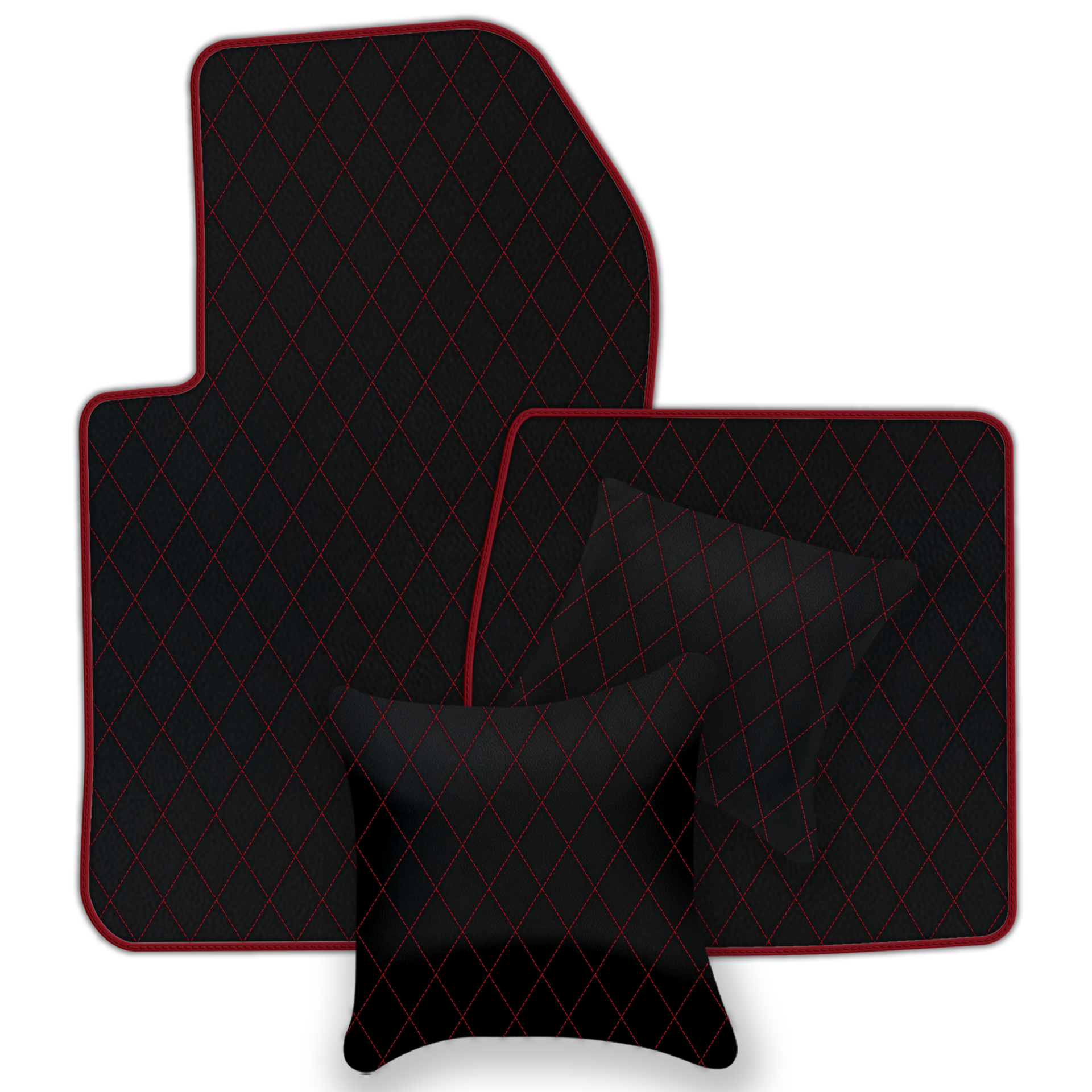 Custom Black Leather Floor Mats for Ferrari 599 Coupe (2006-2012)