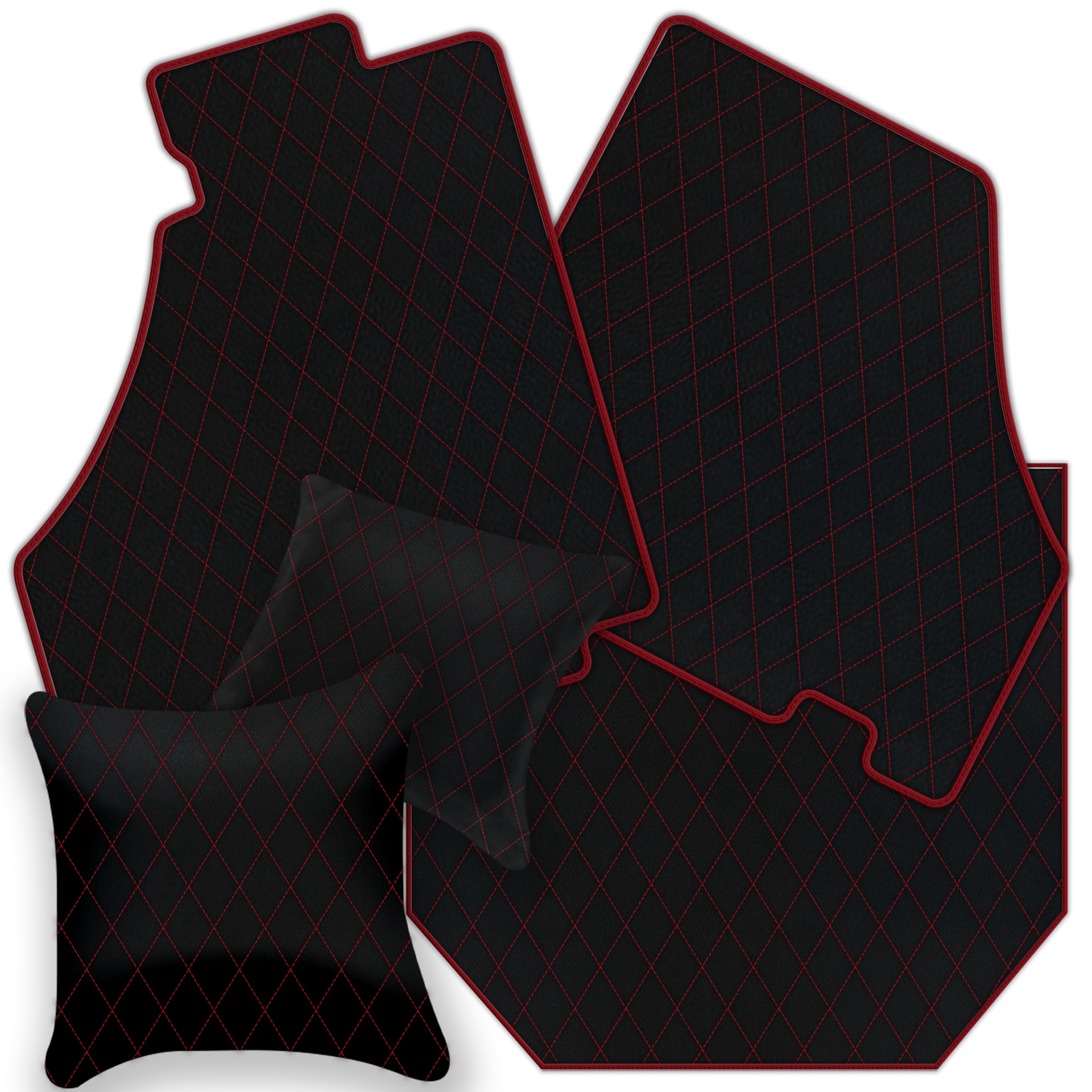 Black Leather Floor Mats for Ferrari 458 GT2 (2012-2015) | AW1 Design