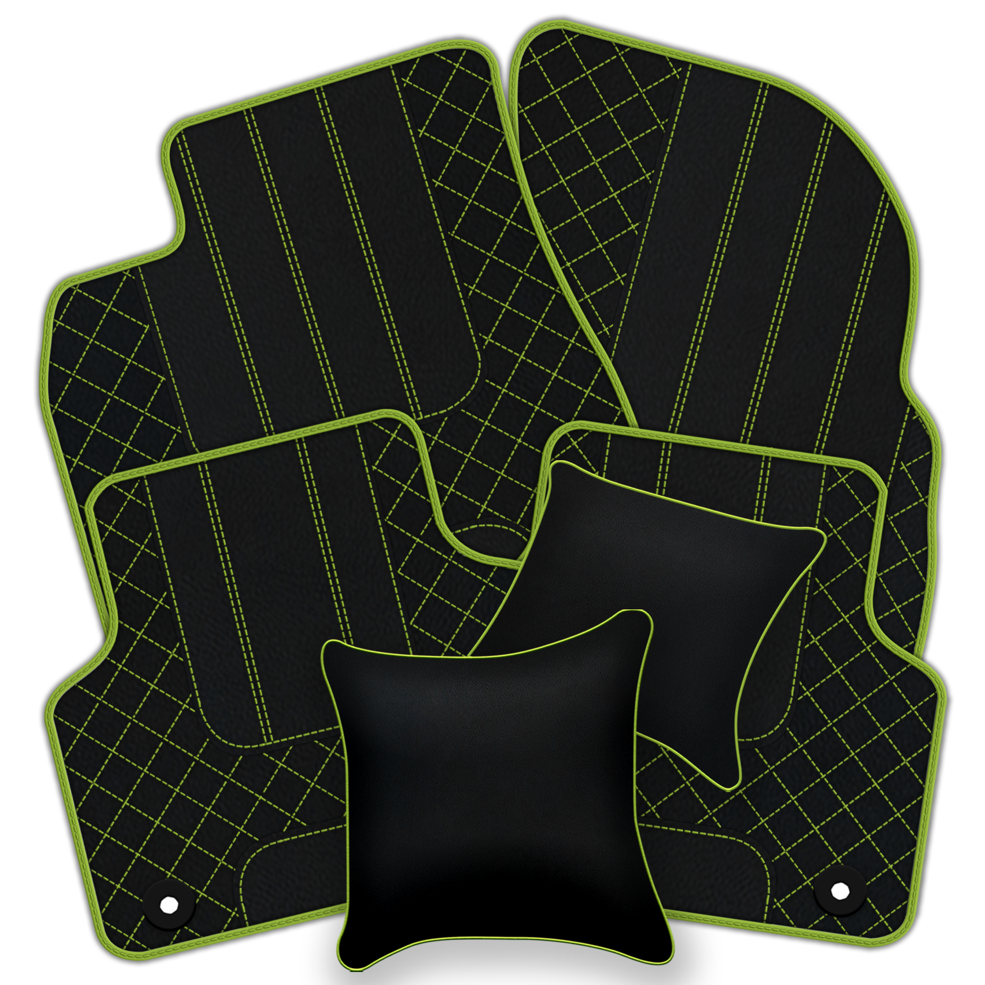 Customizable Leather Floor Mats with Raptor Hex Pattern for Rolls Royce Shadow (1965-1977) - AutoWin
