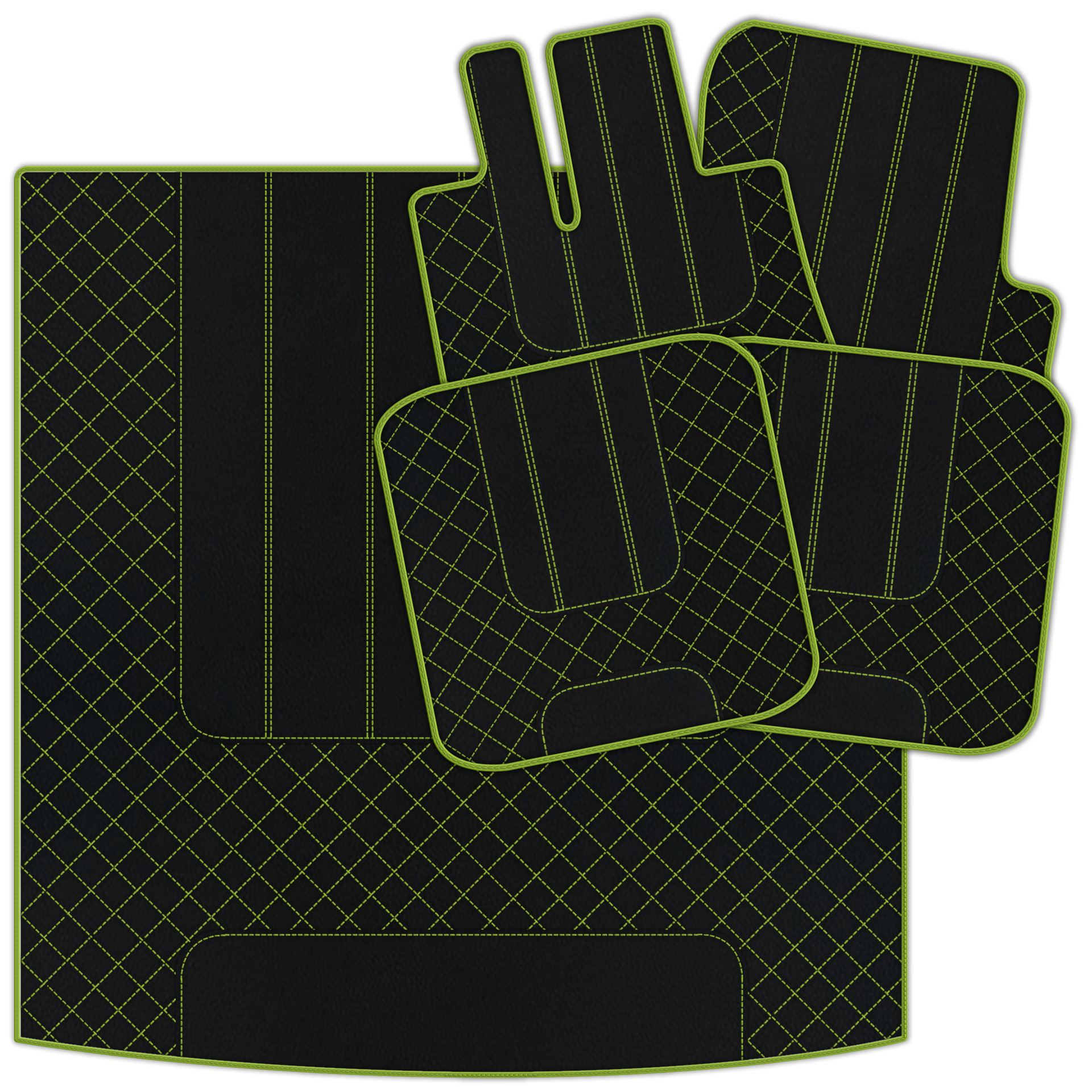 Customizable Leather Floor Mats with Divario Pattern for Bentley Green Label (1998-2009) - AutoWin