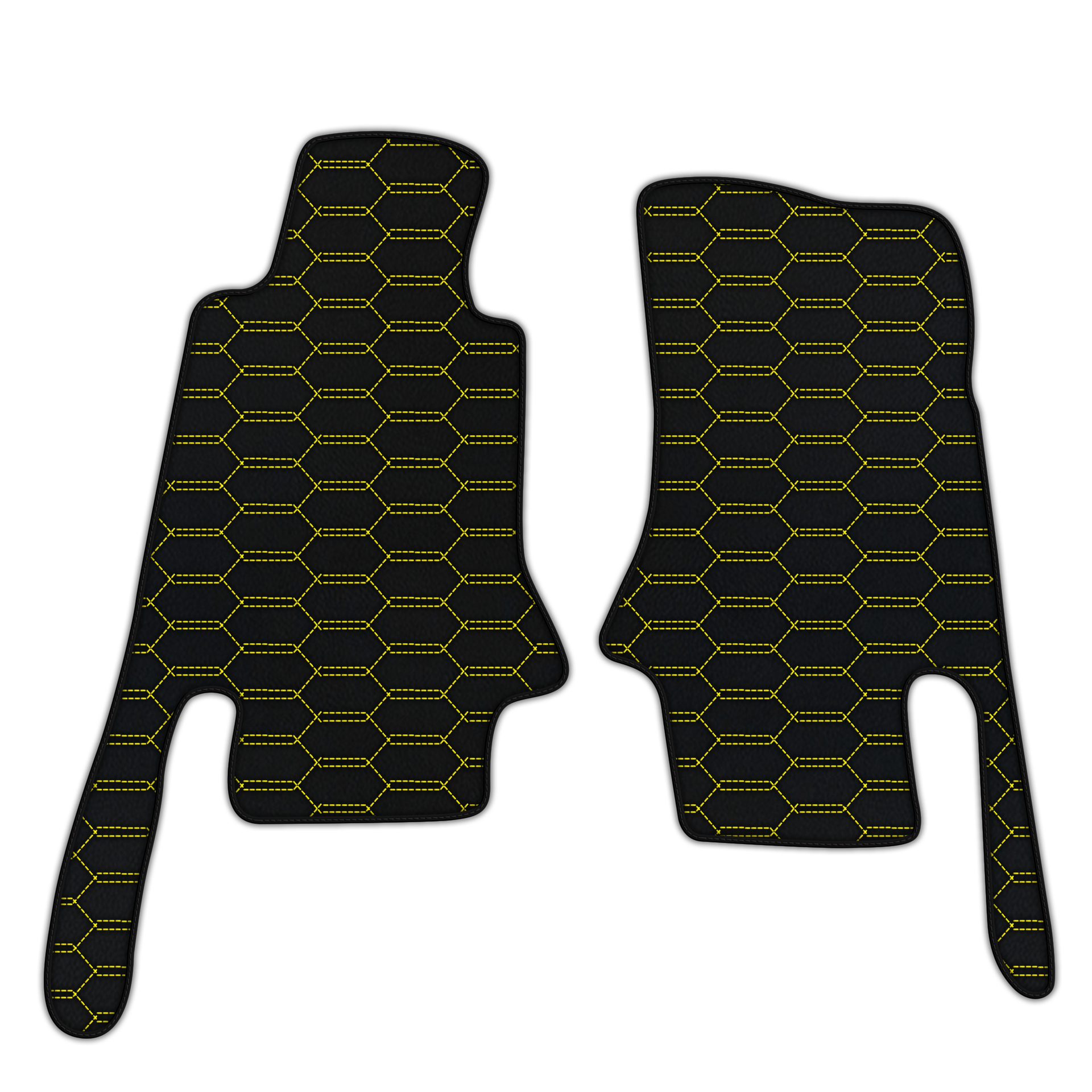Custom Luxury Leather Floor Mats for Corvette C5 | Hexagon Design