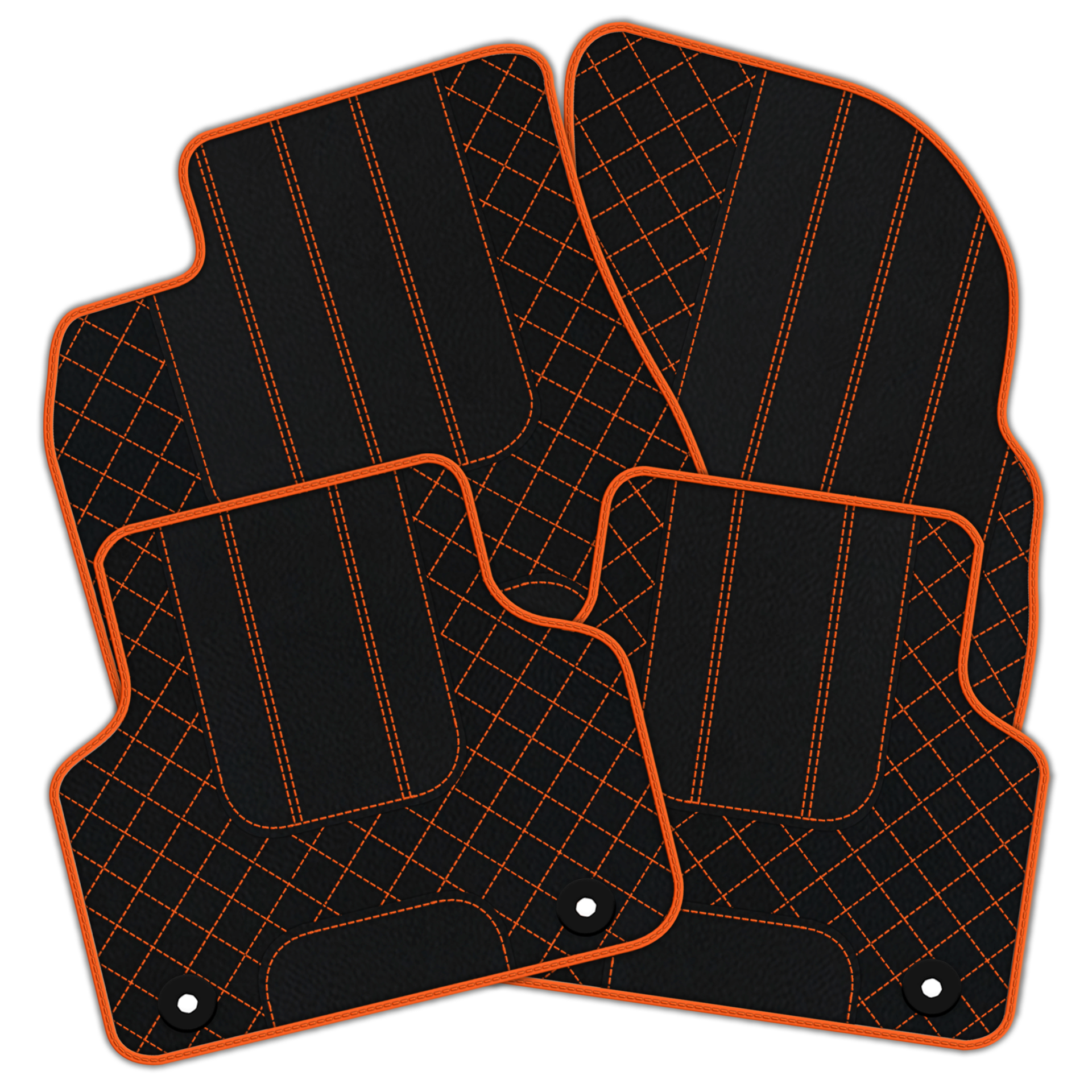 Customizable Leather Floor Mats with Raptor Hex Pattern for Rolls Royce Shadow (1965-1977) - AutoWin