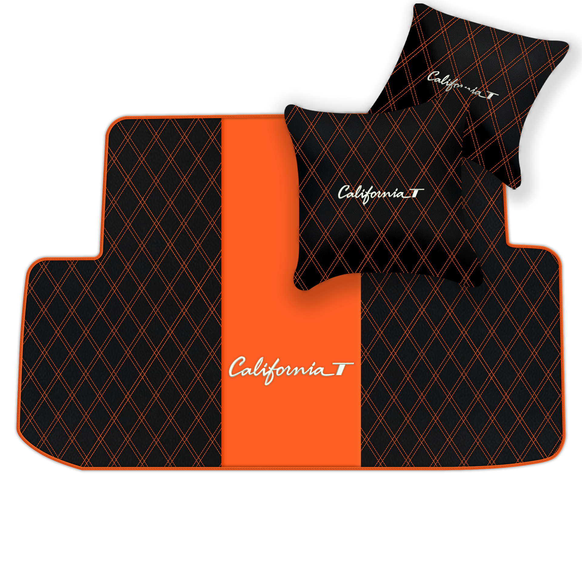 Anpassbare symmetrische Fußmatten mit Sechseckmuster für den Ferrari California T 2015–2018 - AutoWin