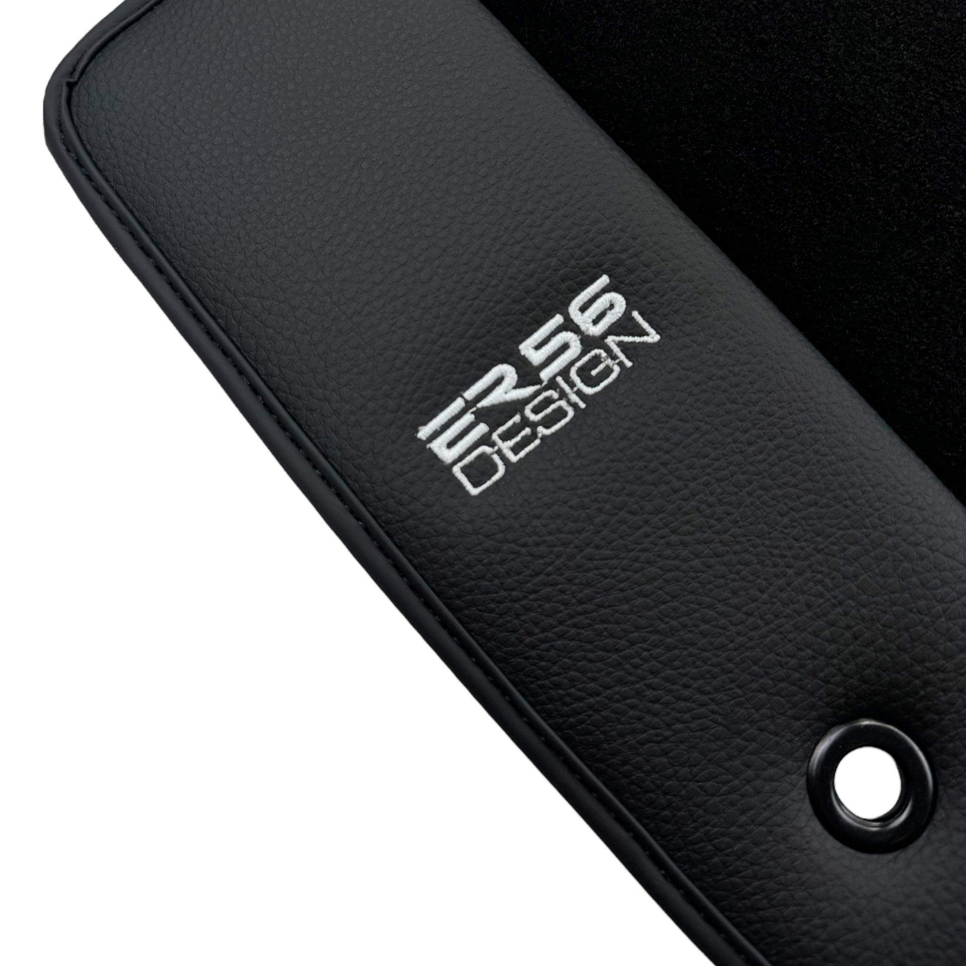 ER56 Design Black Floor Mats for Chevrolet Nubira J200 (2003-2008) with Leather