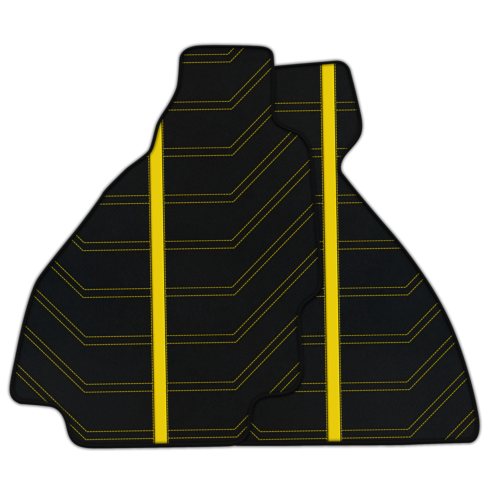 Customizable Leather Floor Mats with Hexagon Hex Pattern for Ferrari 328 GTS (1985-1989) - AutoWin