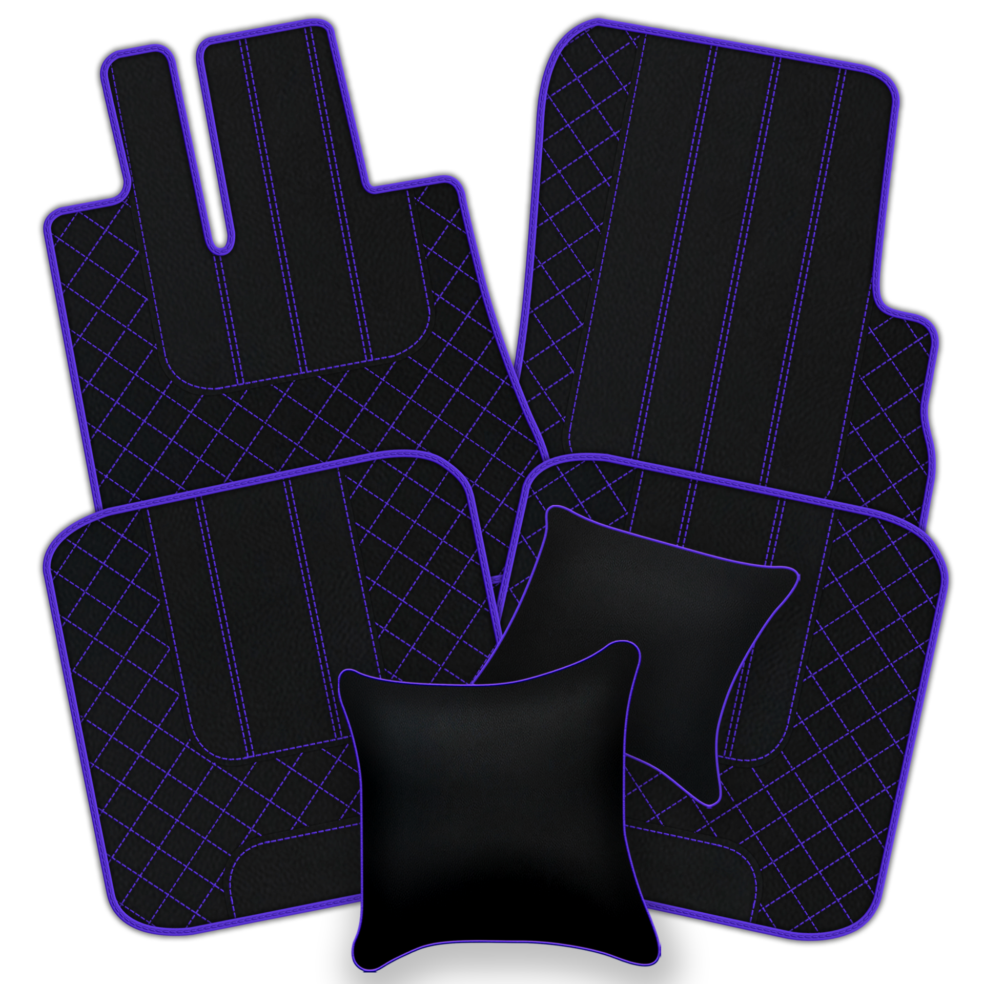 Customizable Leather Floor Mats with Divario Pattern for Bentley Green Label (1998-2009) - AutoWin