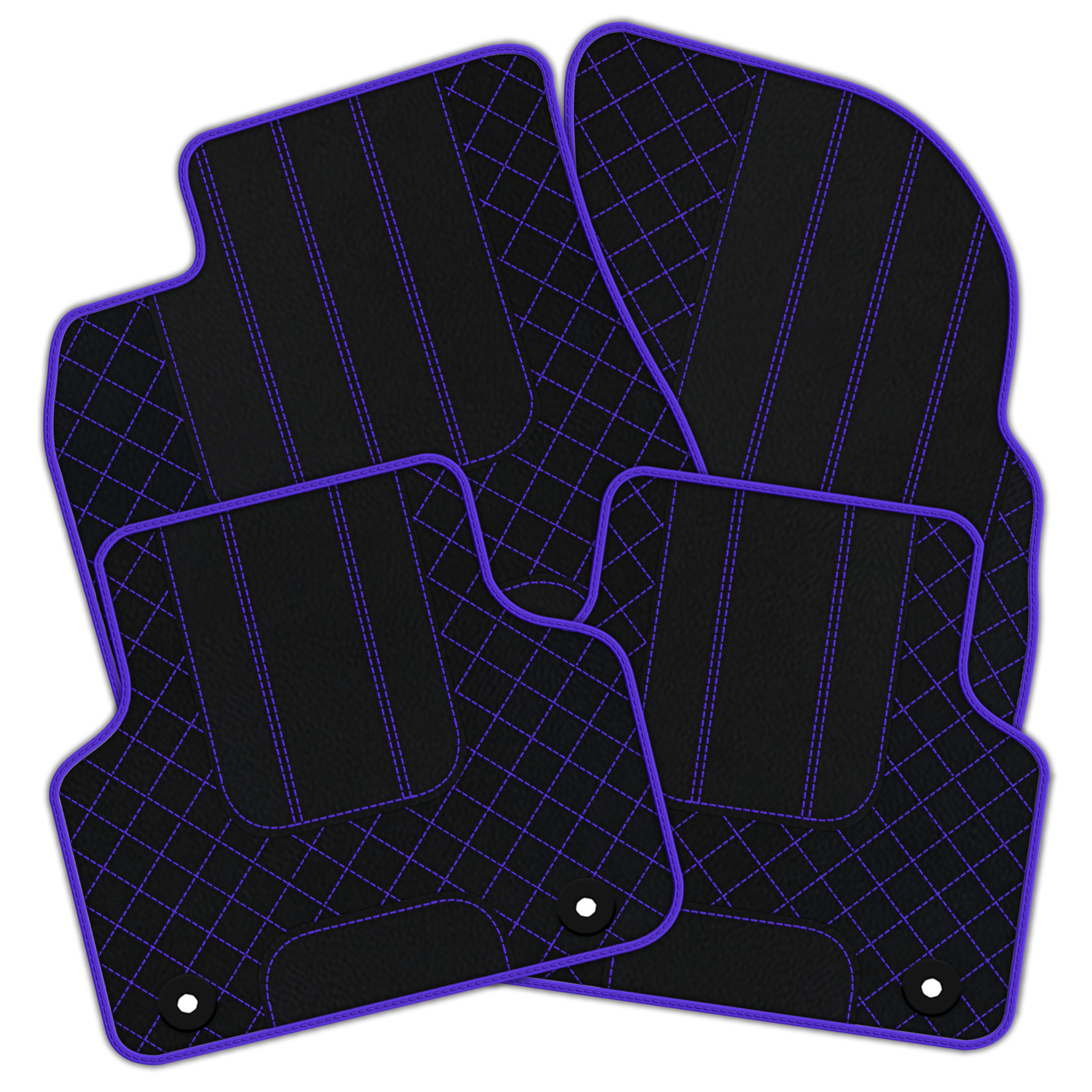 Customizable Leather Floor Mats with Raptor Hex Pattern for Rolls Royce Shadow (1965-1977) - AutoWin