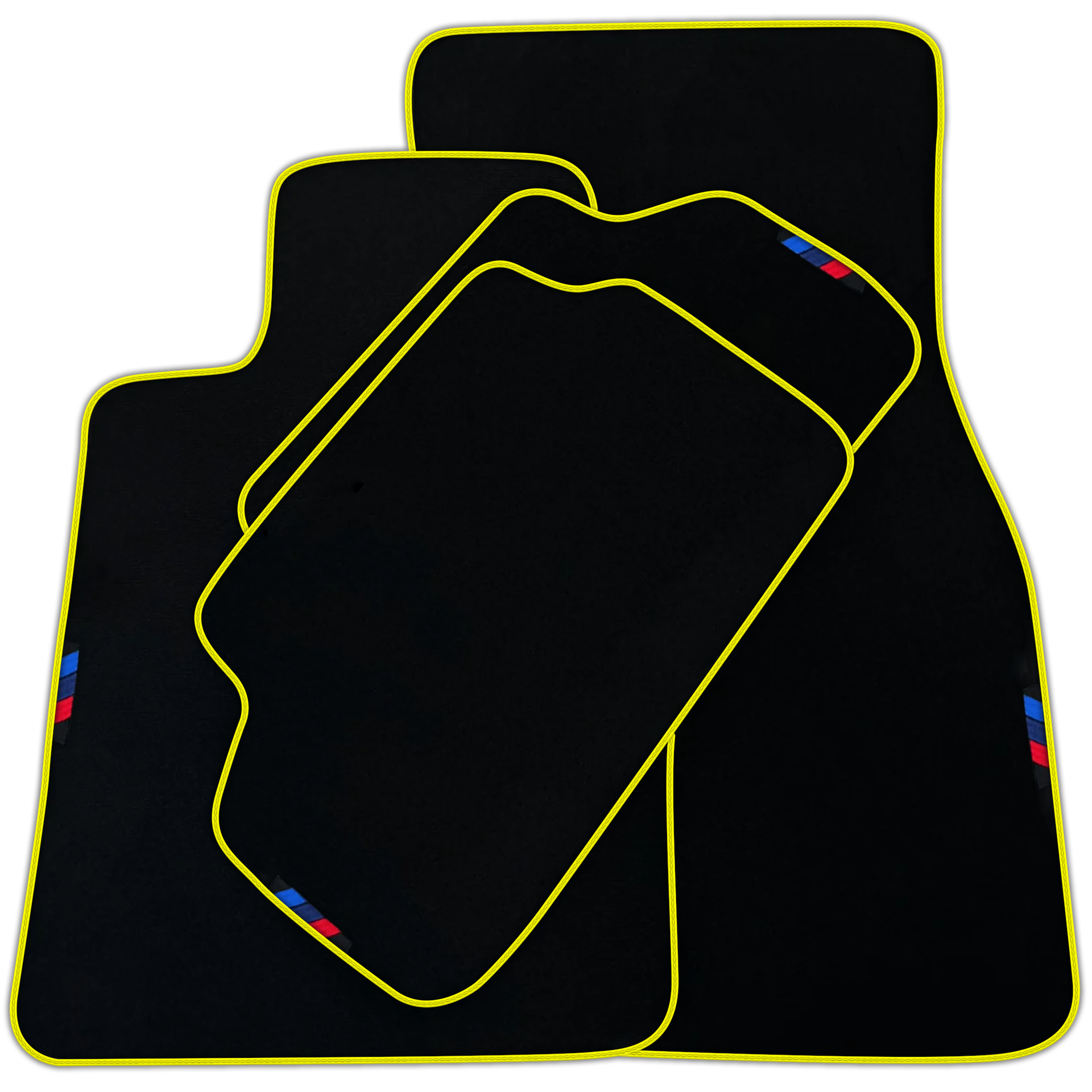 Black Floor Mats For BMW X6 Series E71 | Blue Trim | Various Trim Colors
