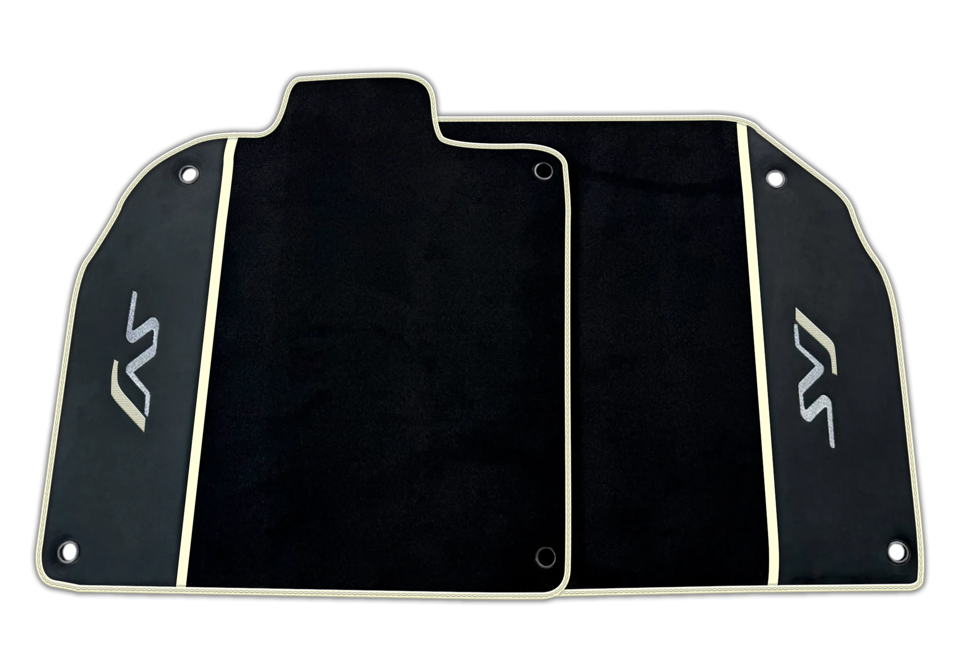 Black Floor Mats for Lamborghini Aventador SVJ with Alcantara Leather