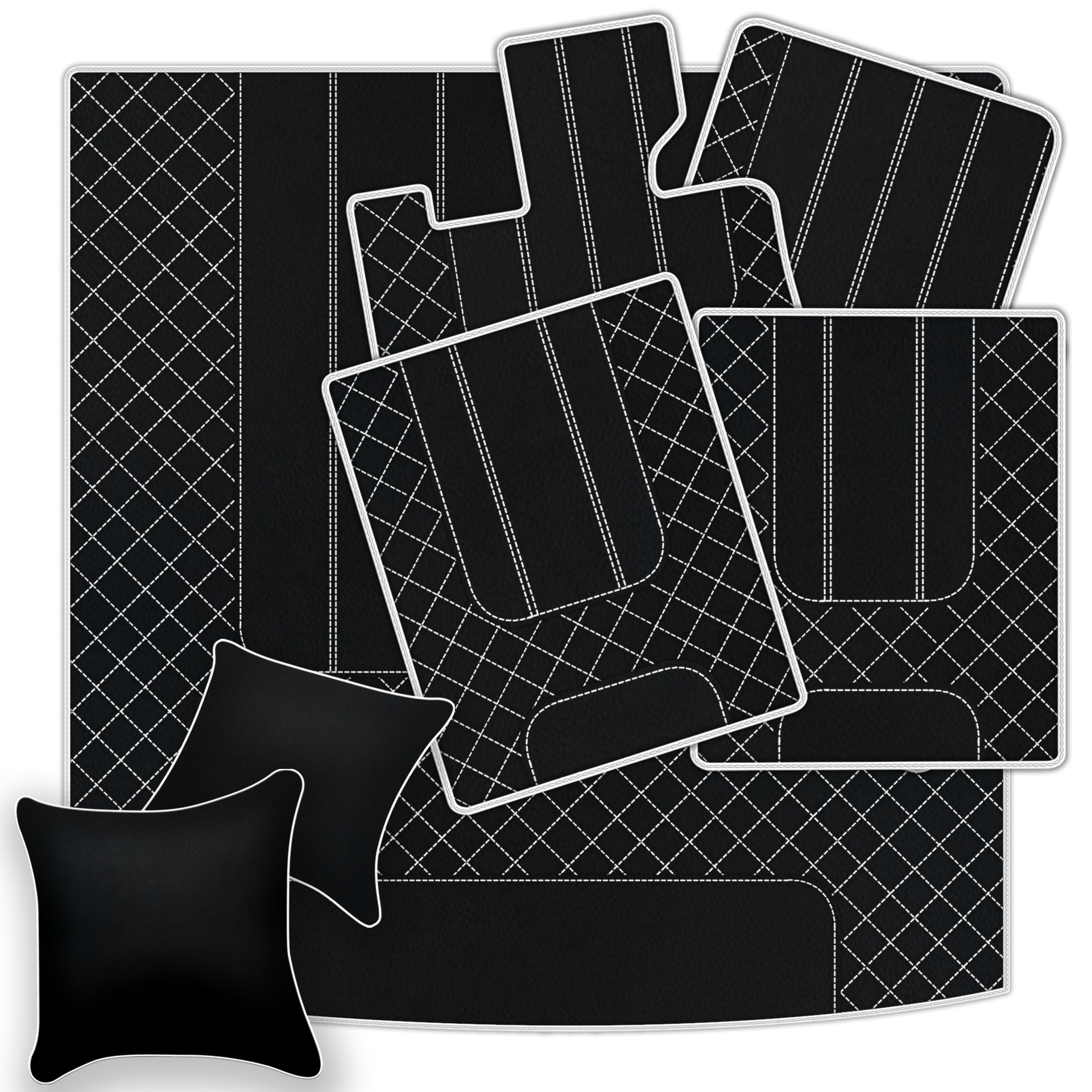 بساط جلد قابل للتخصيص بتصميم ديفاريو لسيارة بنتلي ريد ليبل RL (1998-2009) - AutoWin