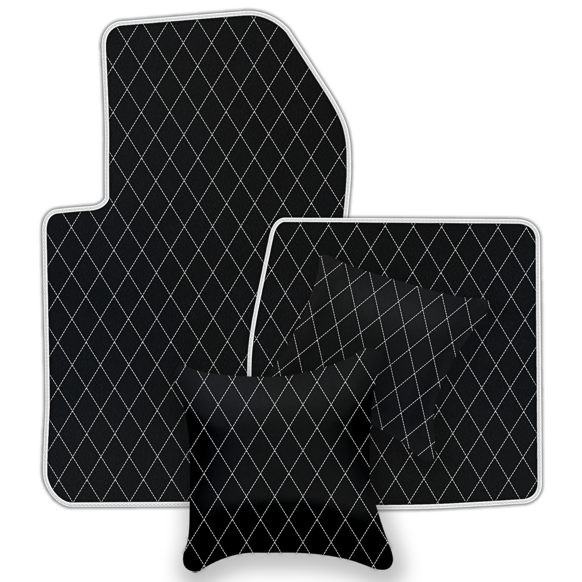 Custom Black Leather Floor Mats for Ferrari 599 Coupe (2006-2012)
