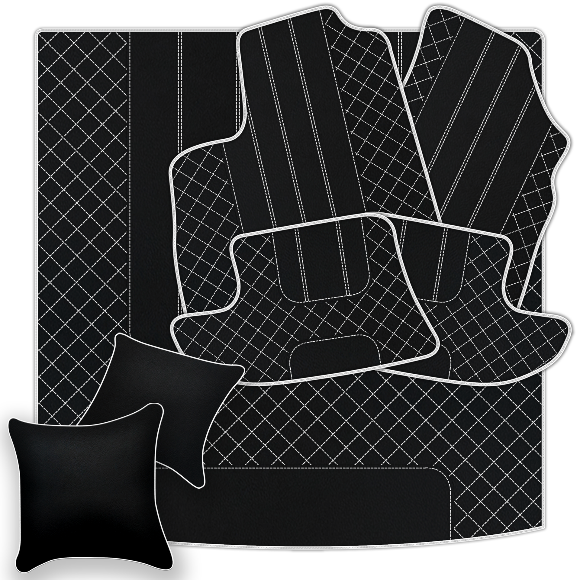 Alfombrillas de cuero personalizables con patrón hexagonal Raptor para Bentley Continental GT (2003–2011) - AutoWin