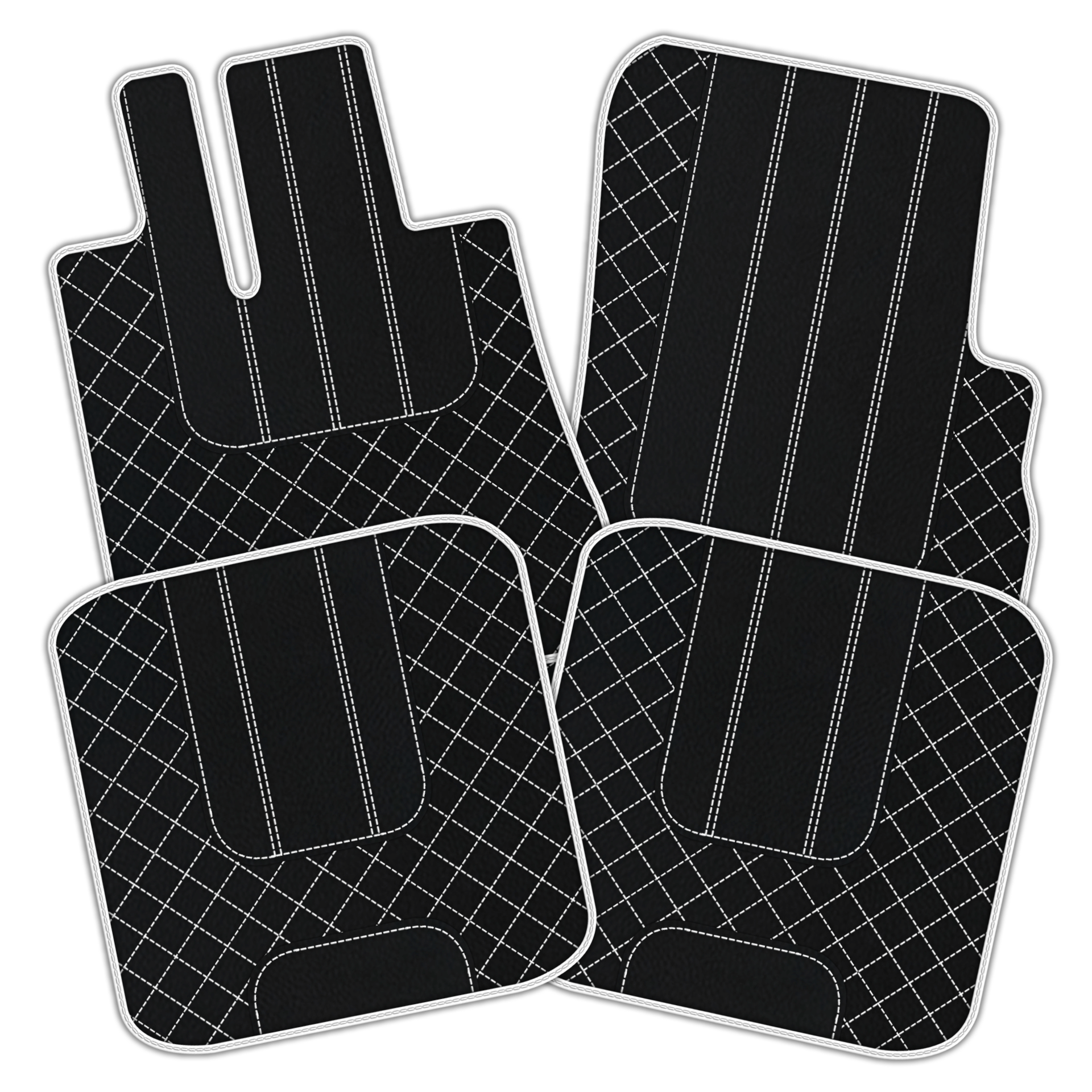 Customizable Leather Floor Mats with Divario Pattern for Bentley Green Label (1998-2009) - AutoWin