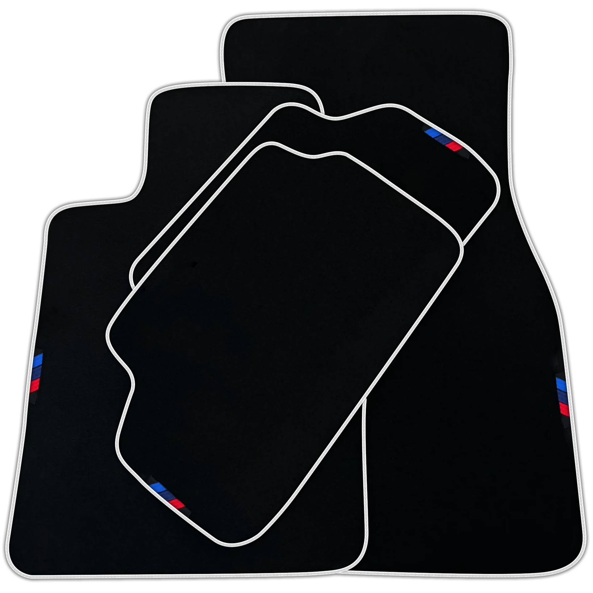Black Mats For BMW i5 (2024-2026) with Sky Blue Trim | Various Trim Colors
