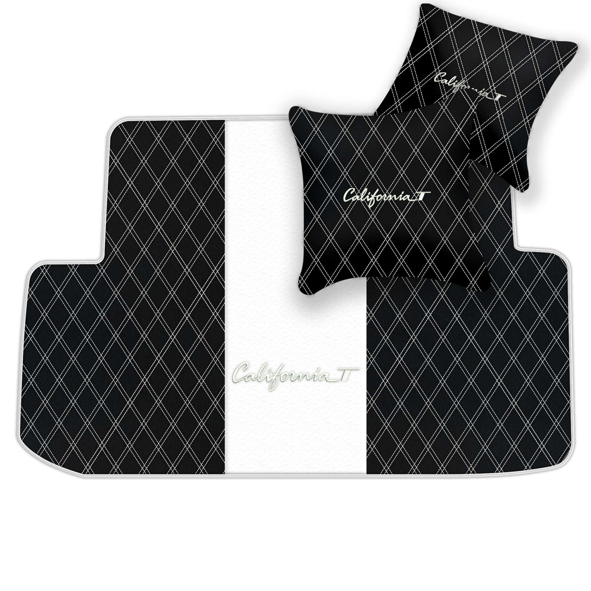 Anpassbare symmetrische Fußmatten mit Sechseckmuster für den Ferrari California T 2015–2018 - AutoWin