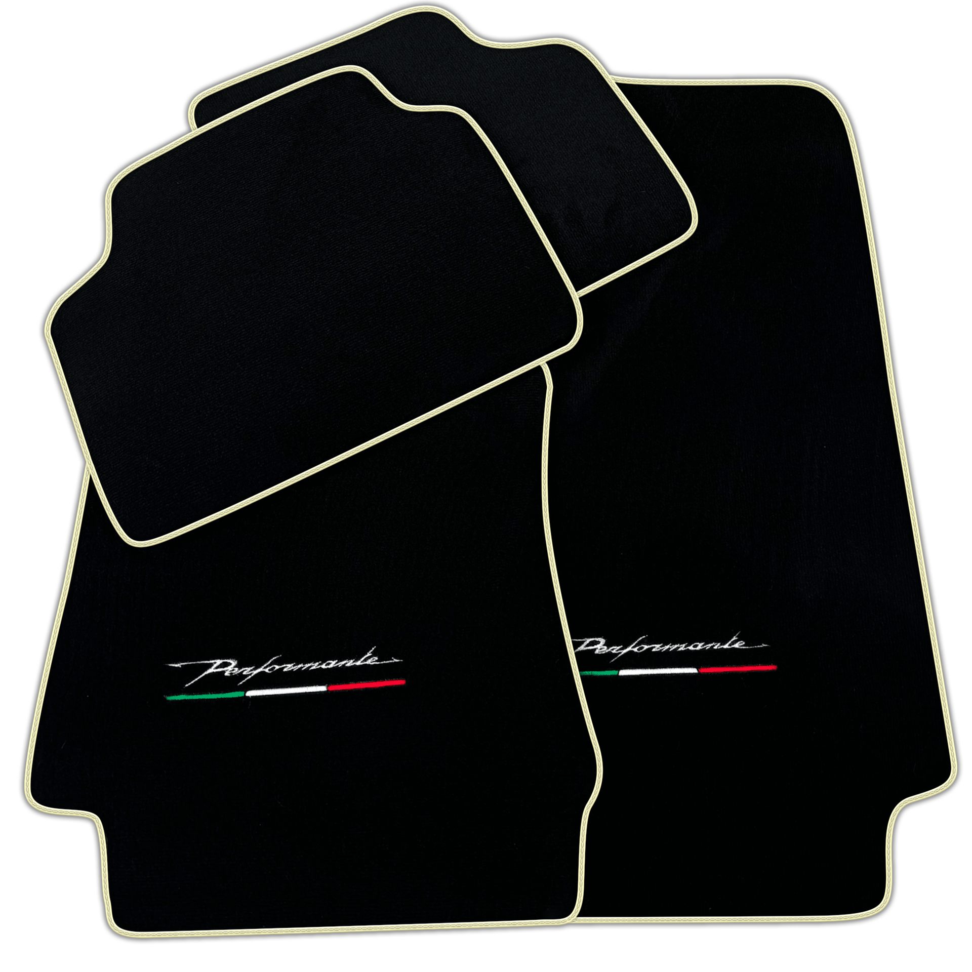 Black Floor Mats for Alfa Romeo Giulia (2016-2024) All Wheel Drive Performante