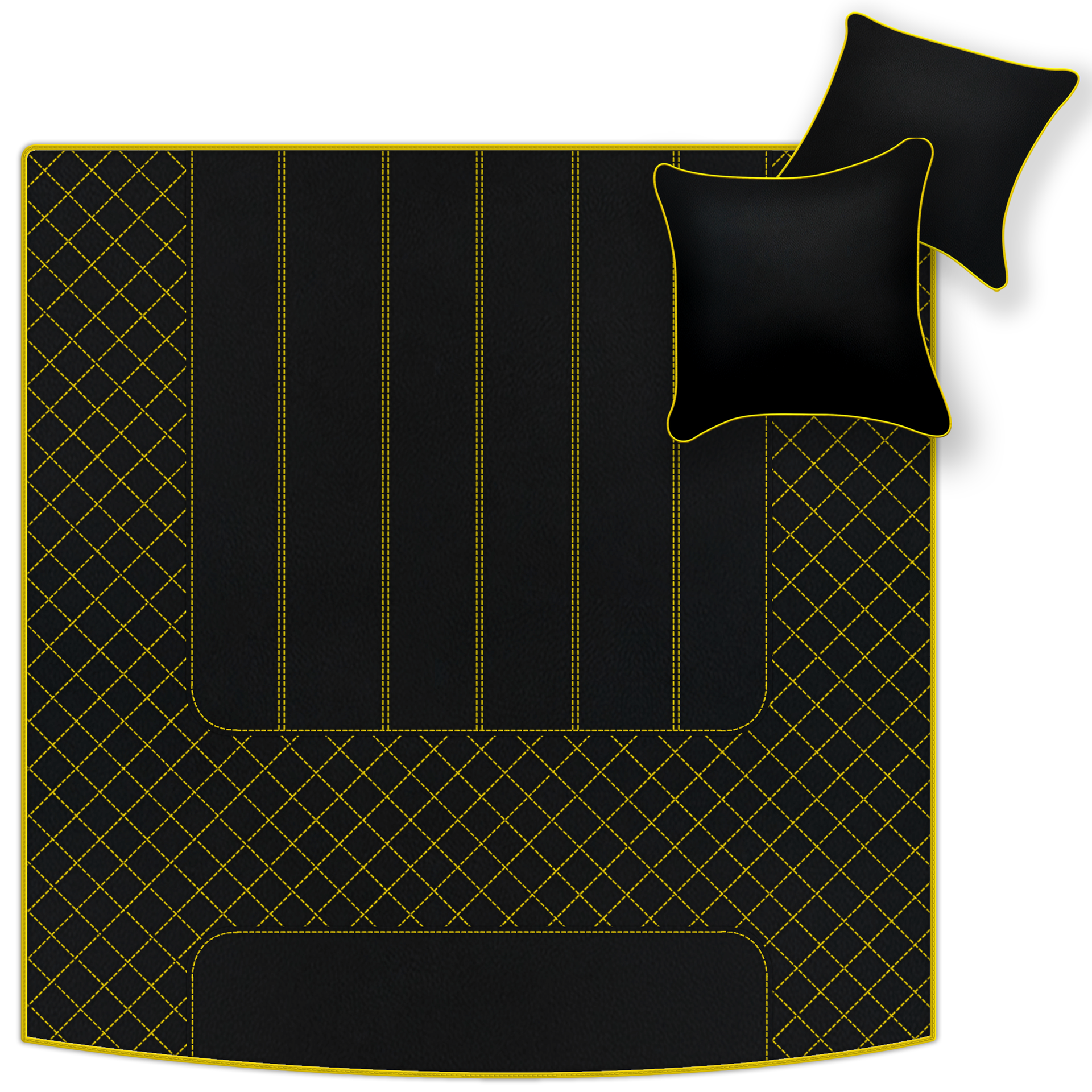 Customizable Leather Floor Mats with Raptor Hex Pattern for Rolls Royce Shadow (1965-1977) - AutoWin