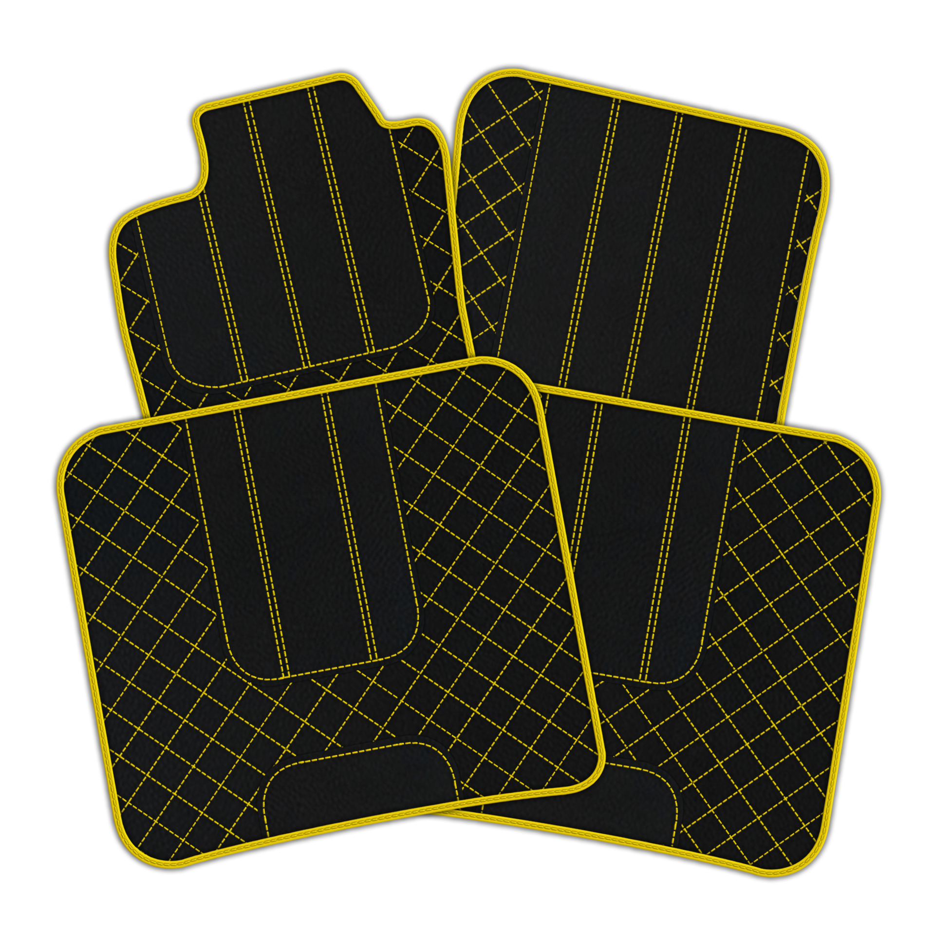 Genuine Light Green Sheepskin Floor Mats Bentley Flying Spur (2019-2023) - ER56 Design