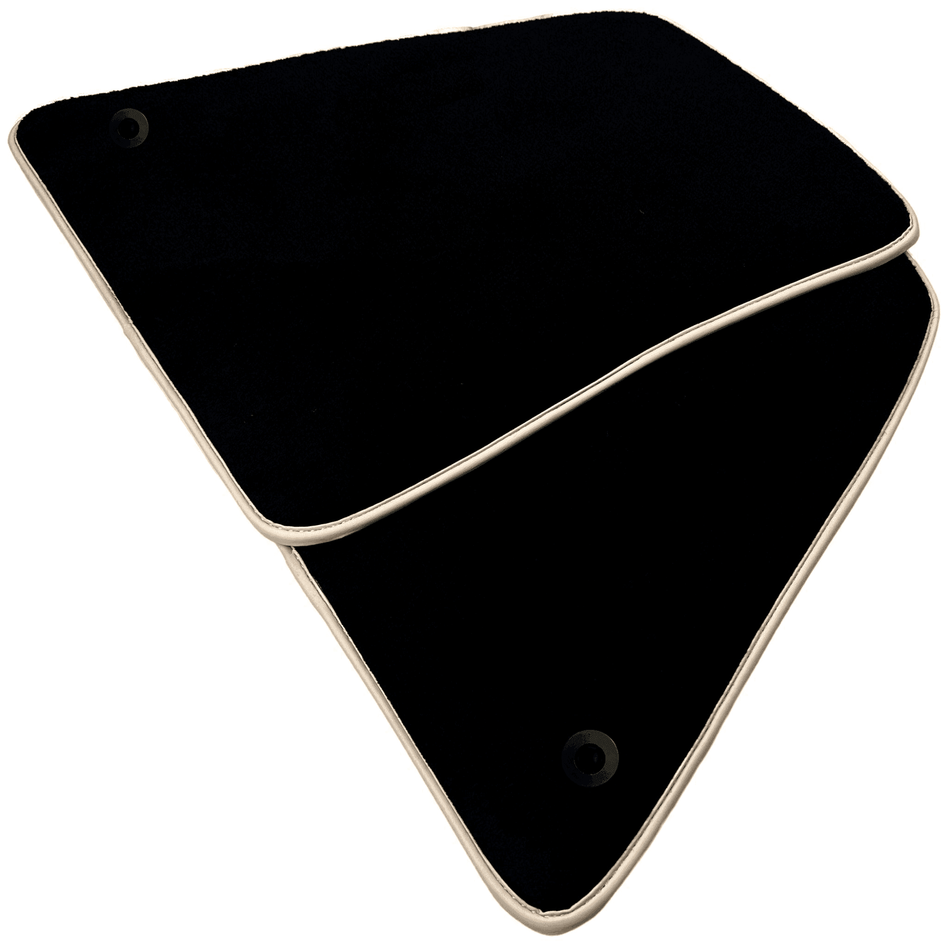 Black Floor Mats for Ferrari 296 GTS (2022-2024) with Beige Trim - AutoWin