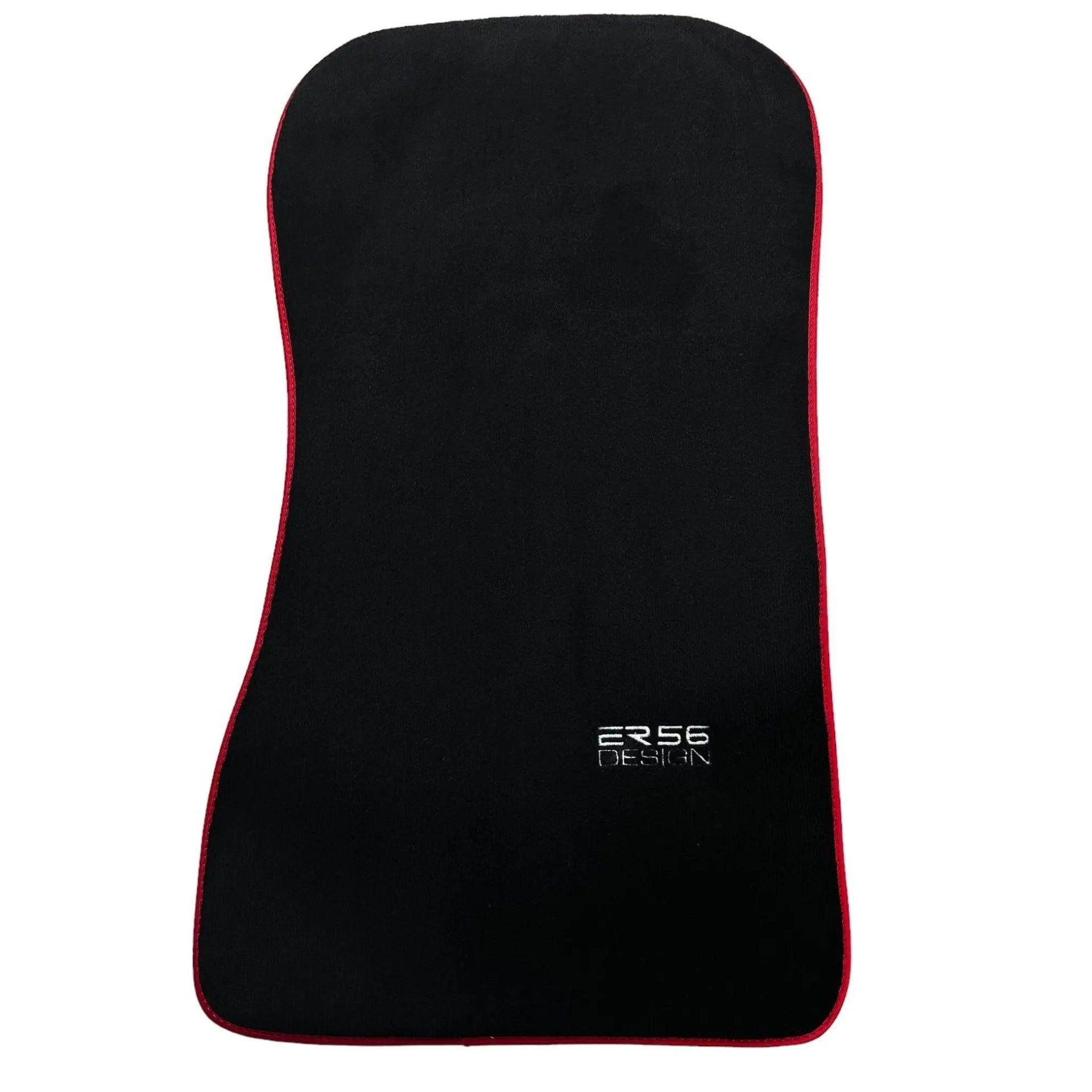 Black Floor Mats For Mercedes-Benz C Class W202 (1993-2000) ER56 Design | Red Trim - AutoWin