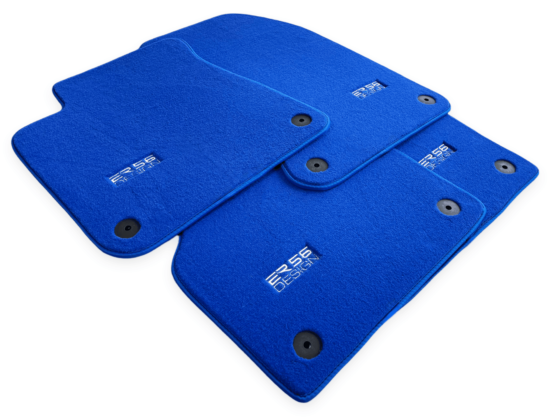 Blue Floor Mats for A4 - B9 Avant (2019-2023) | ER56 Design - AutoWin