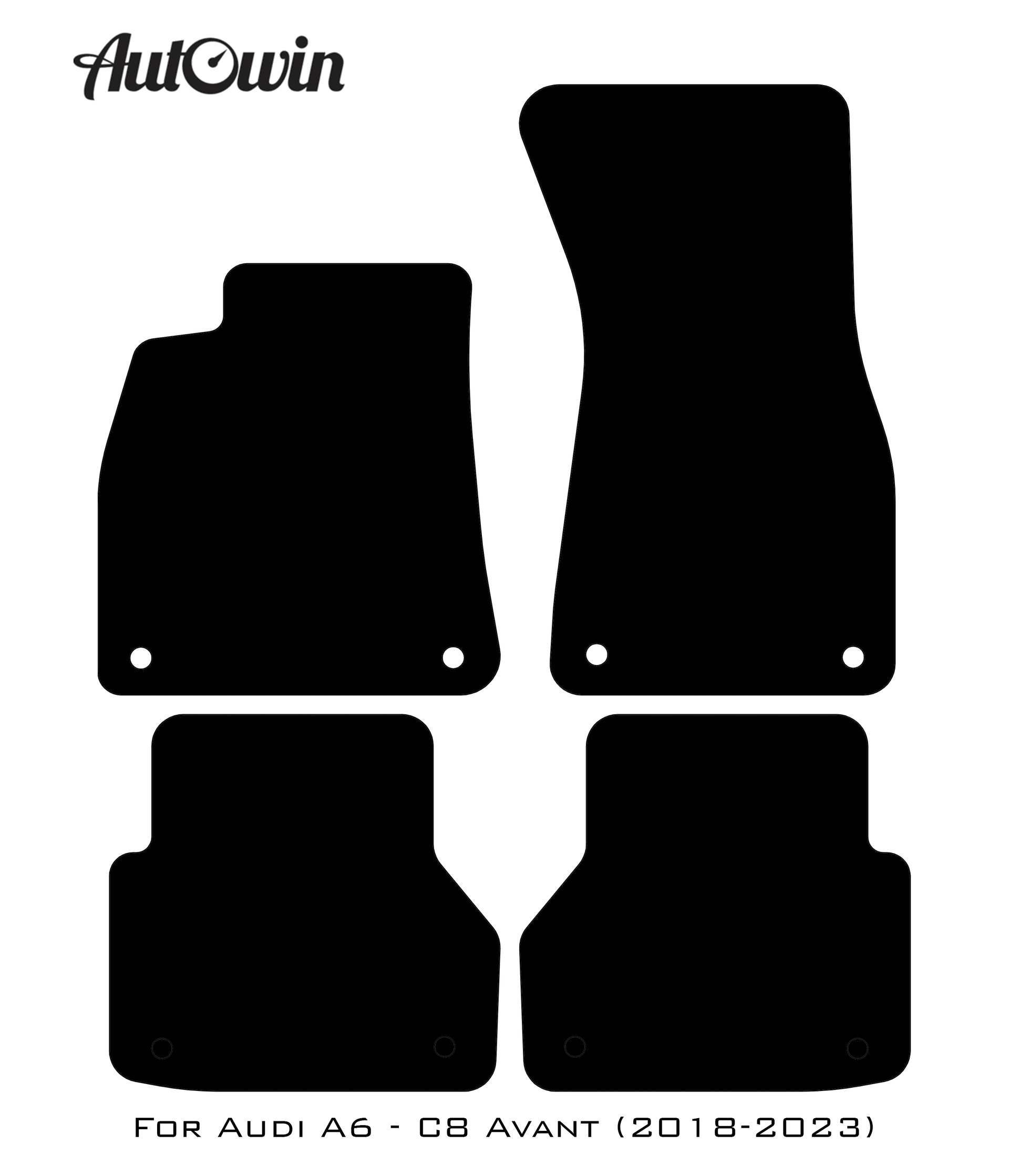 Blue Floor Mats for A6 - C8 Avant (2018-2023) | ER56 Design - AutoWin