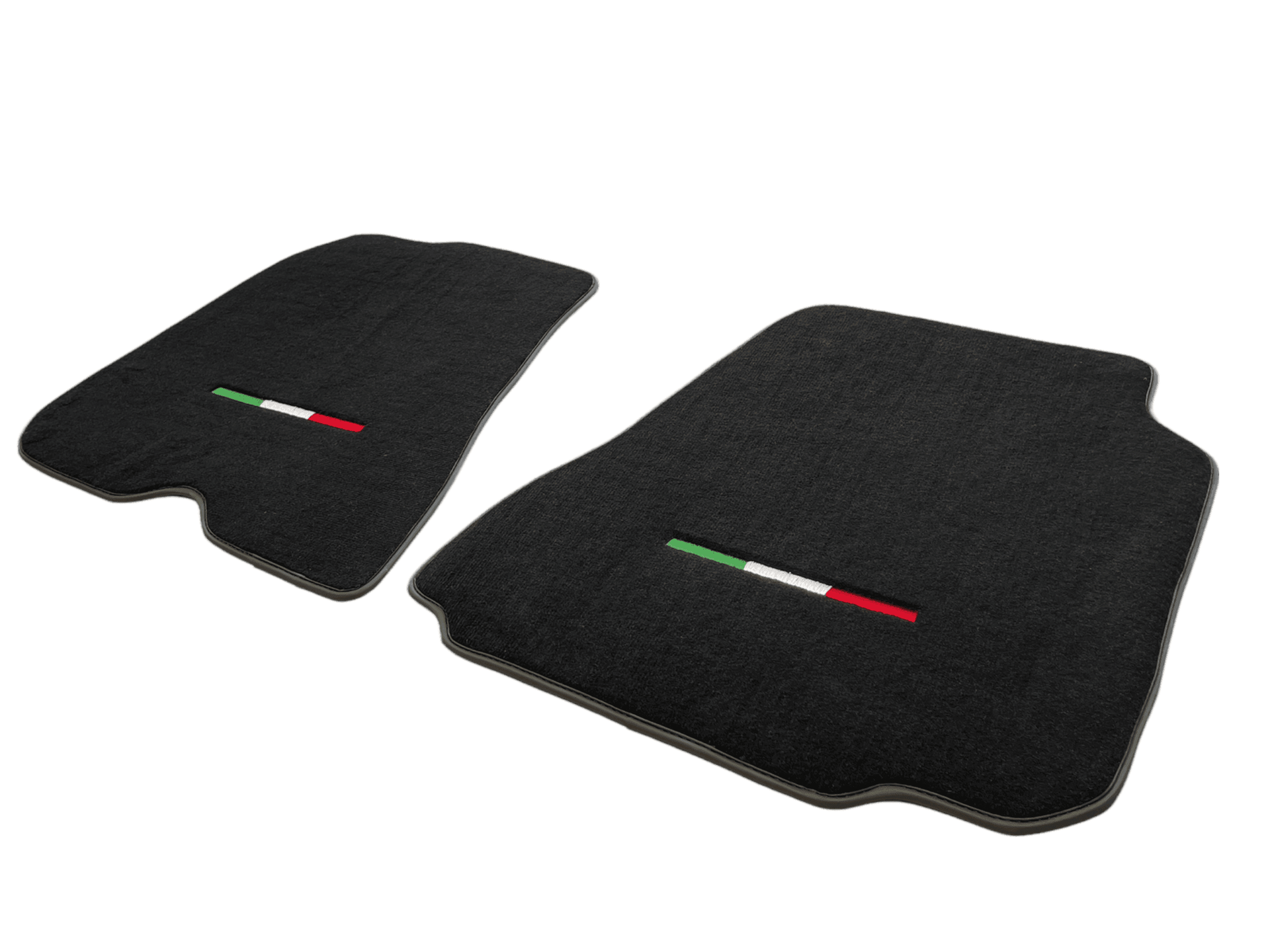Floor Mats For Ferrari F12 Berlinetta Black Tailored Carpets With Italian Emblem - AutoWin