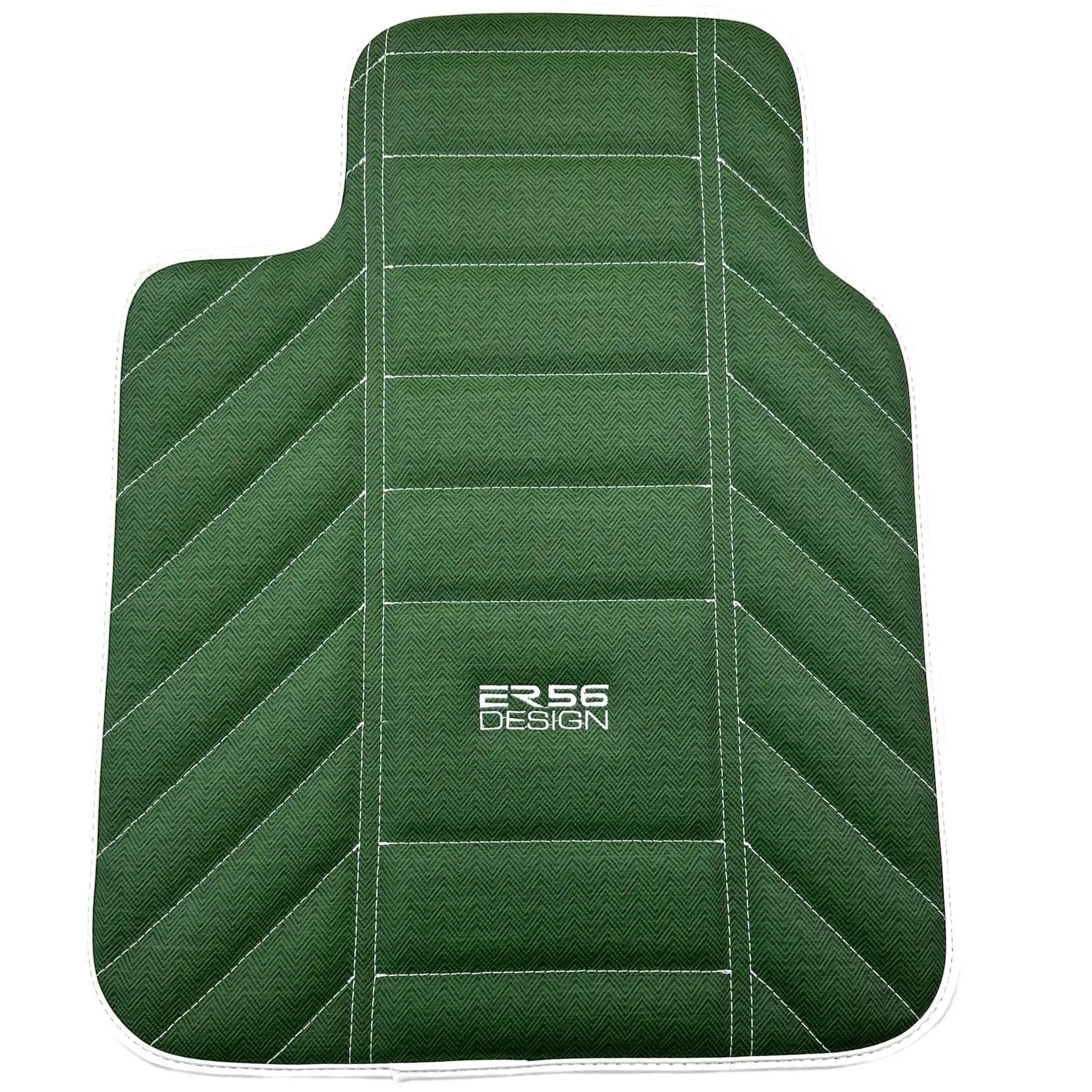 Green Leather Floor Mats For Rolls Royce Black Badge Wraith (2013-2023) - AutoWin
