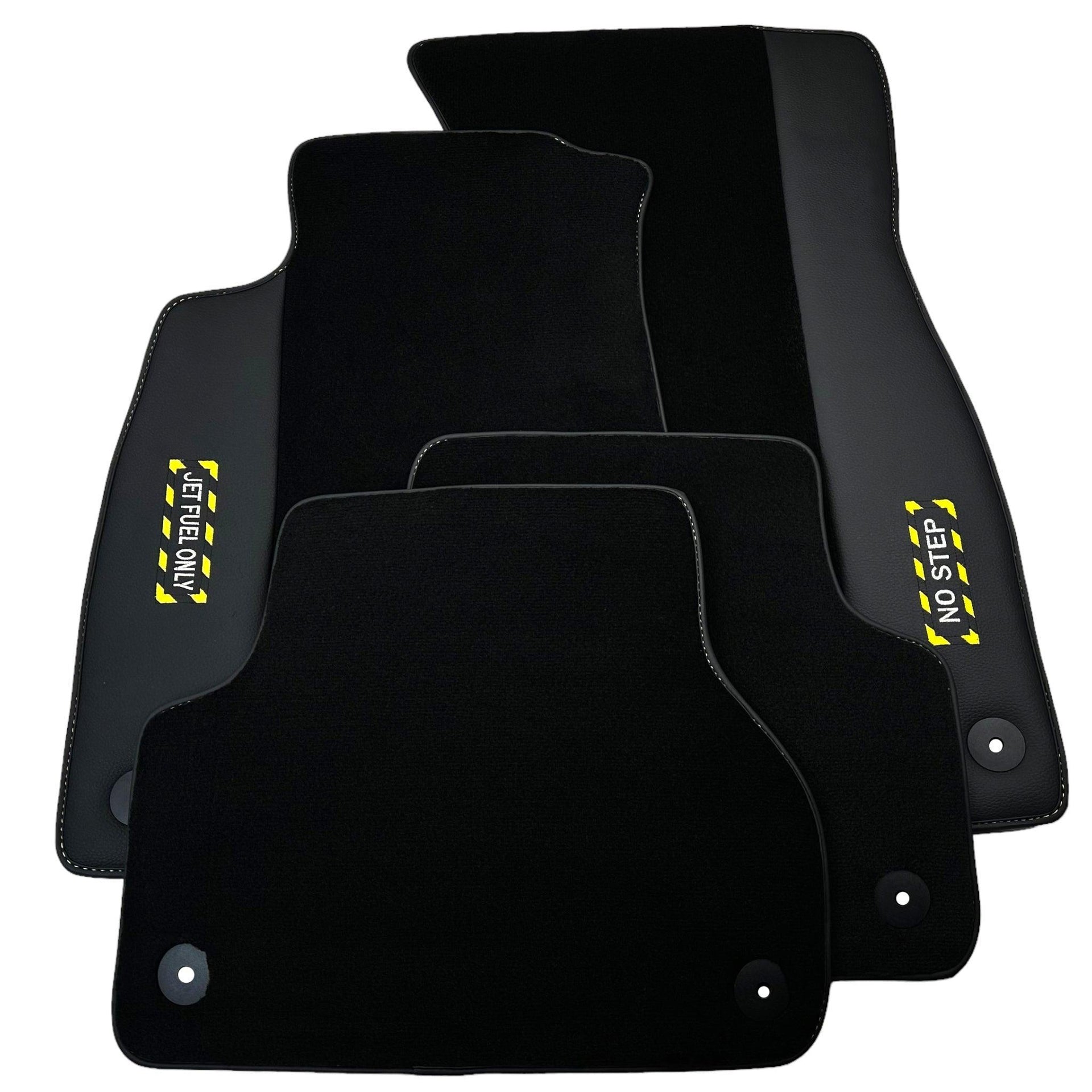 Black Floor Mats for Audi A3 - 5-door Sportback Hybrid (2021 - 2024) | Fighter Jet Edition - AutoWin