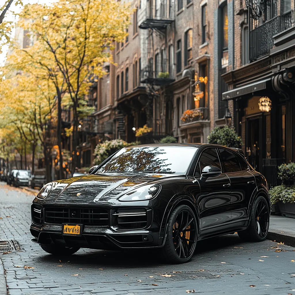 Porsche Cayenne con alfombrillas personalizadas AutoWin