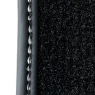 Black Floor Mats for Porsche Cayenne (2003-2010) with Red Alcantara Leather - AutoWin