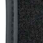 Black Floor Mats for Rolls Royce Shadow (1965-1977) with Black Leather - AutoWin