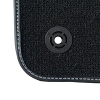 Black Floor Mats for Porsche 997 (2004-2012) with Red Alcantara Leather - AutoWin