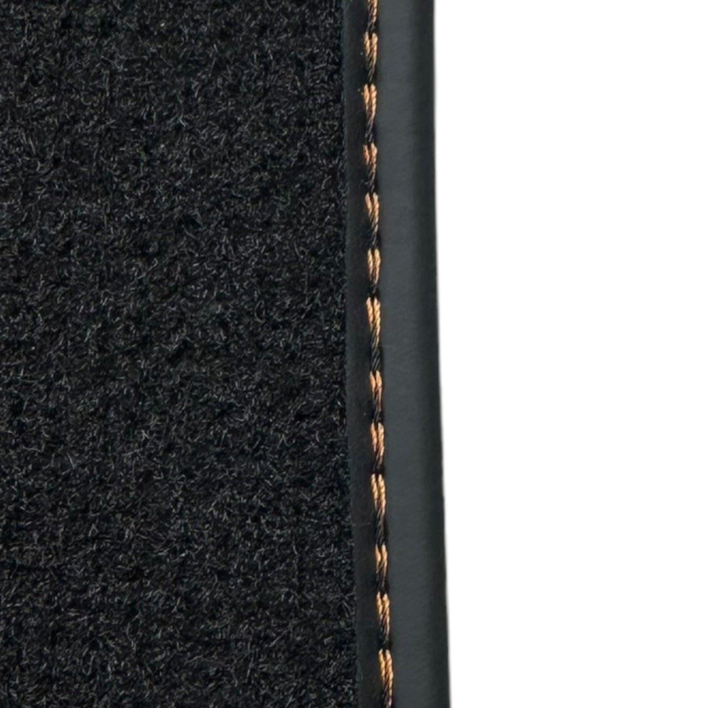 Black Floor Mats for Rolls Royce Cullinan with Orange Leather - AutoWin