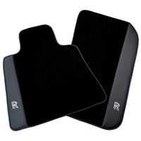 Black Floor Mats for Rolls Royce Wraith (2013–2023) with Black Leather - AutoWin