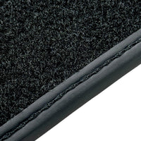 Black Leather Floor Mats for Rolls Royce Ghost Series II (2021-2024) ER56 Design - AutoWin